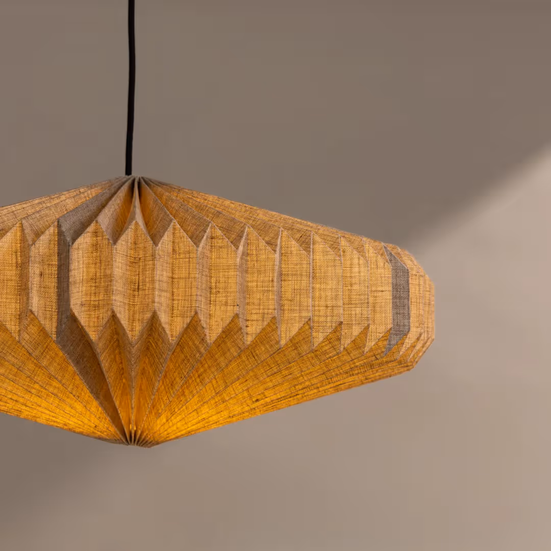 Oblong 2 Linen Pendant Lamp image 5