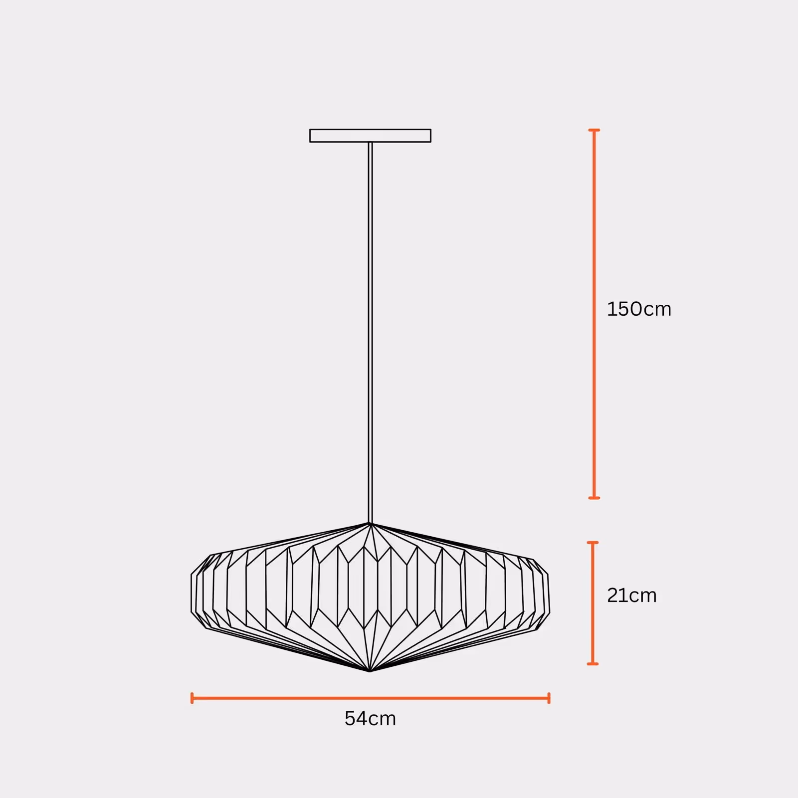 Oblong 2 Linen Pendant Lamp image 8