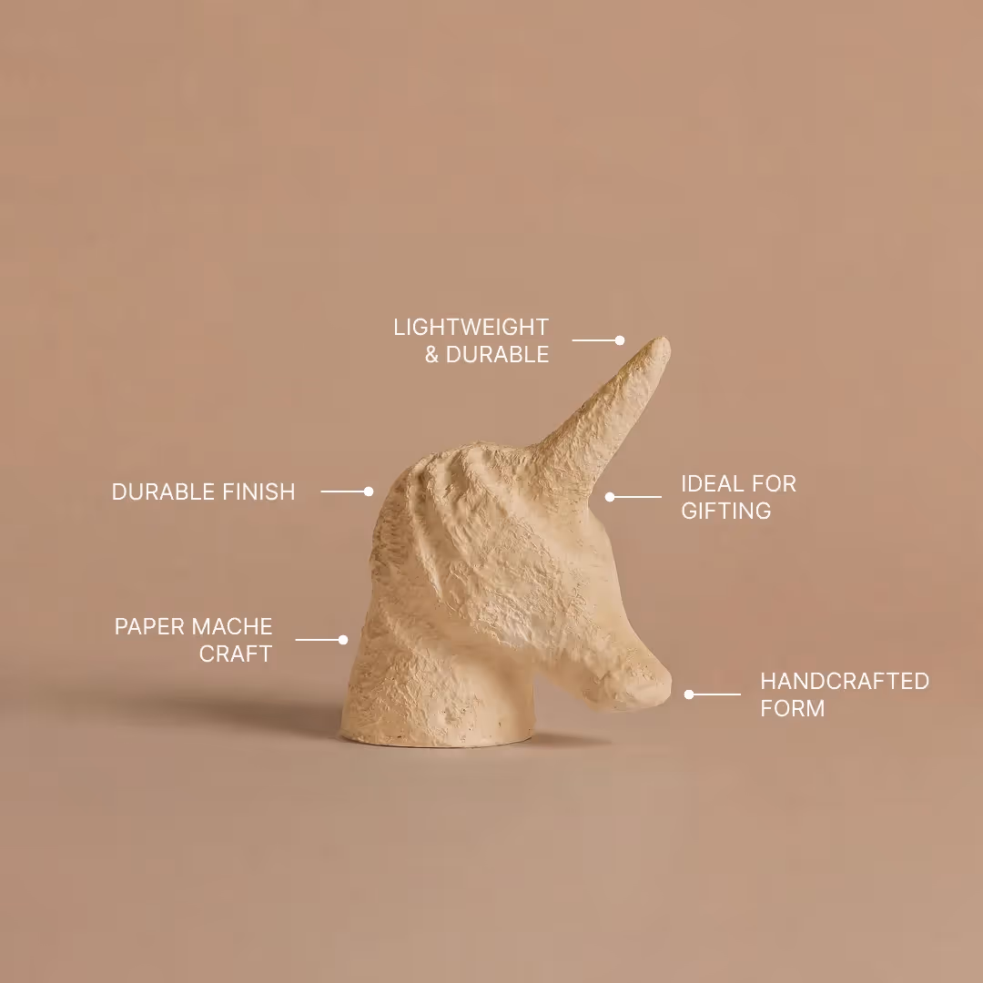 Unicorn Figurine in Beige image 7