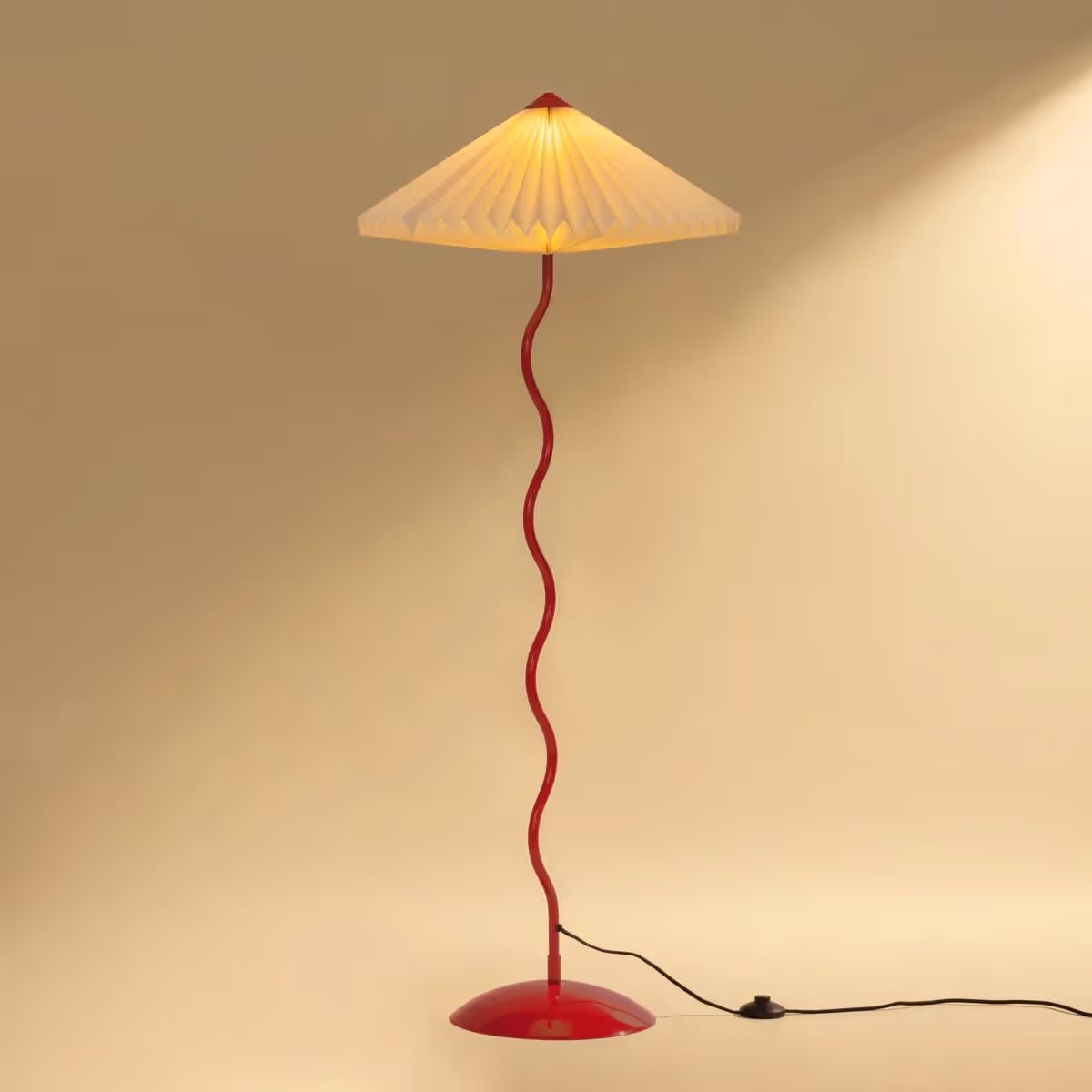 Wavy Floor Lamp Crimson Red image 1