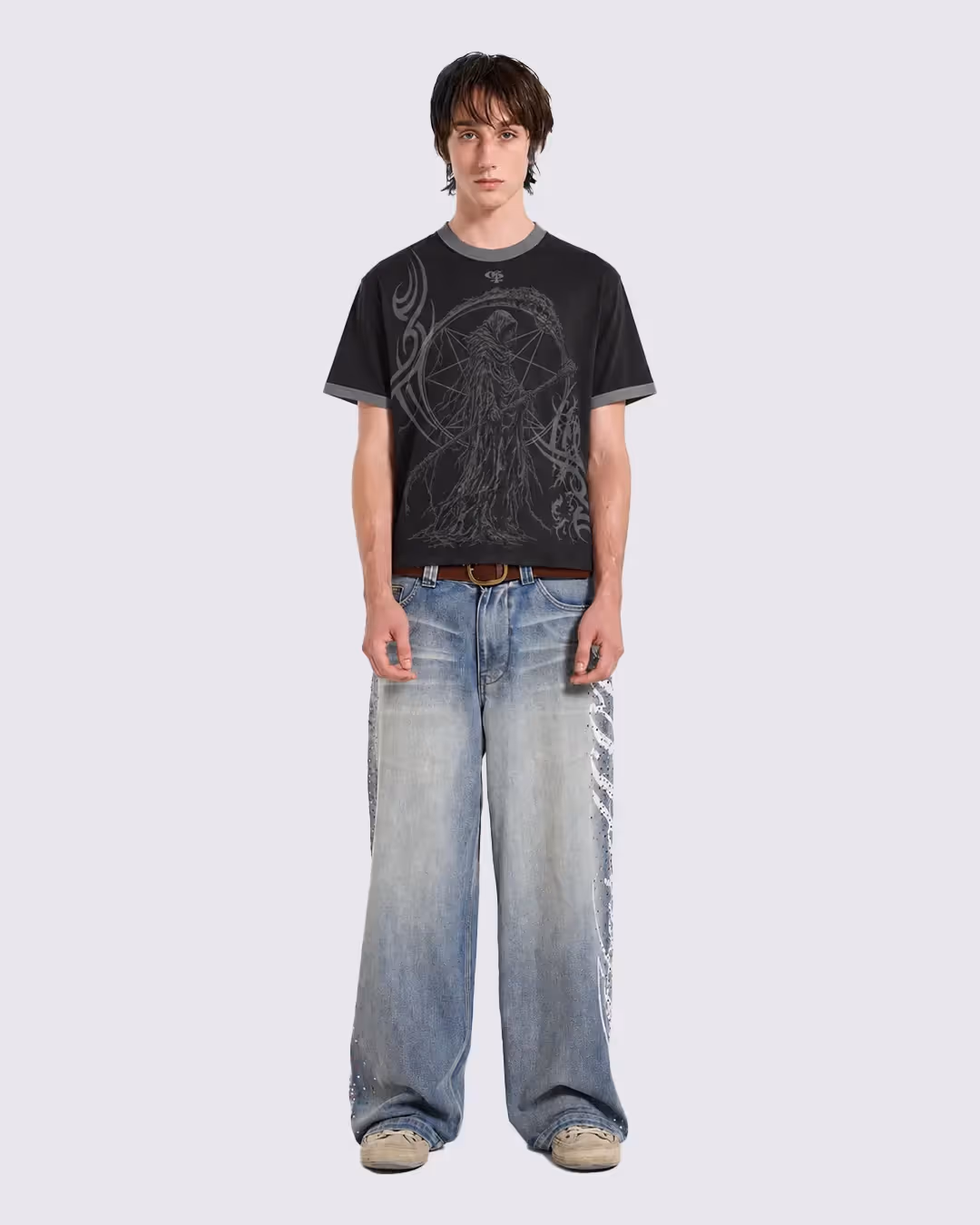 Agony Black Ringer T-Shirt image 2