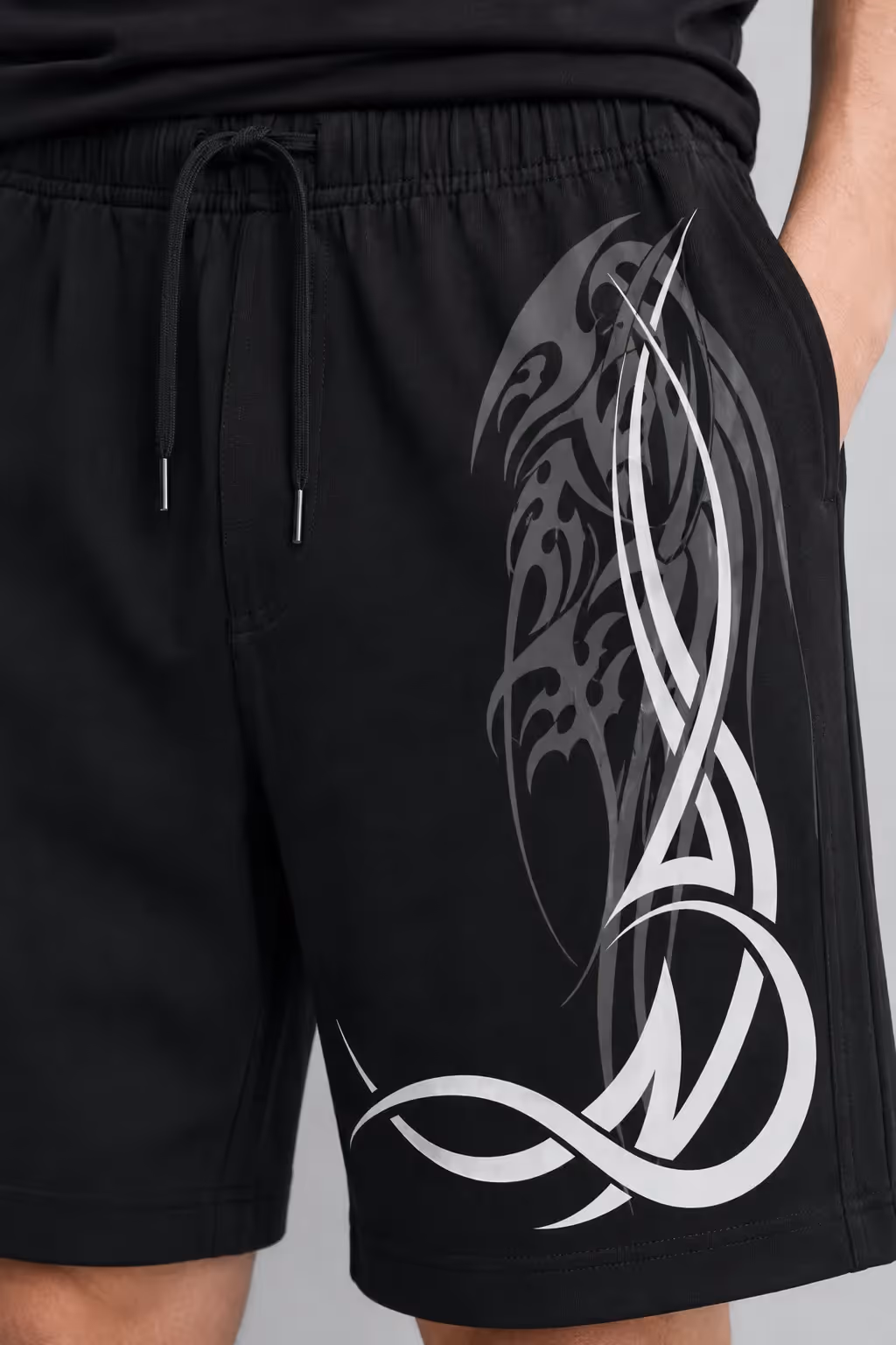 Atrum Black Unisex Shorts image 7