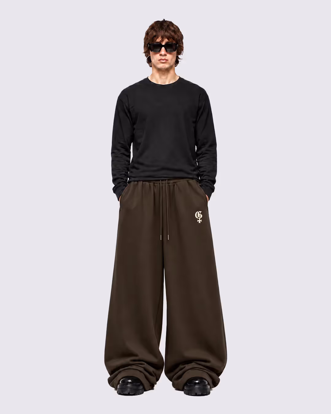Basic Brown Baggy Pants image 6