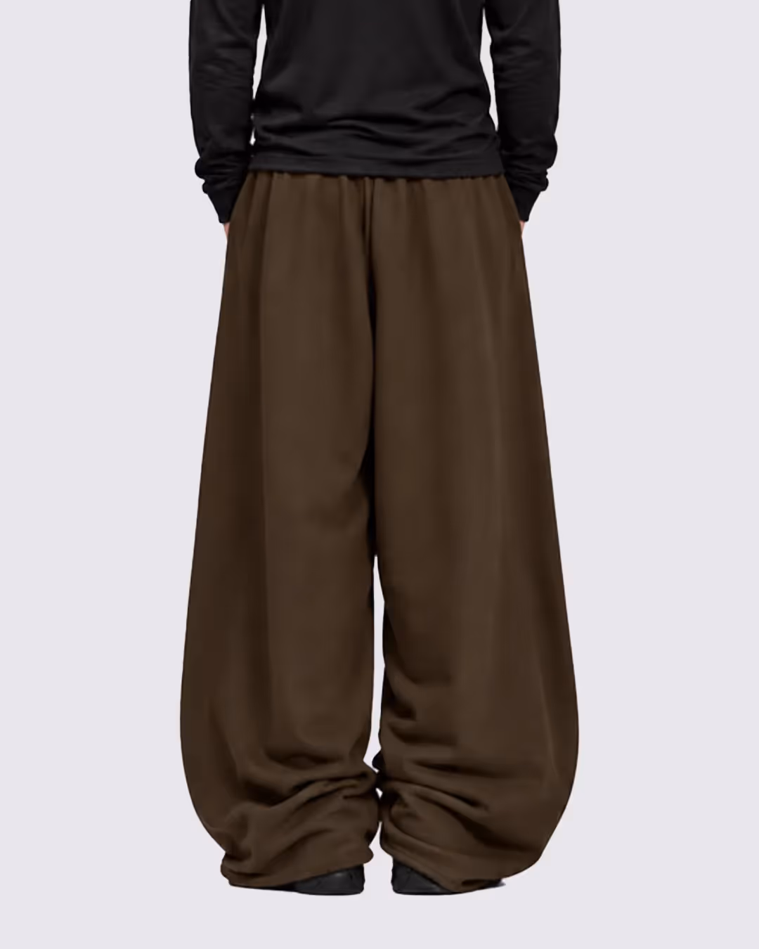 Basic Brown Baggy Pants image 8