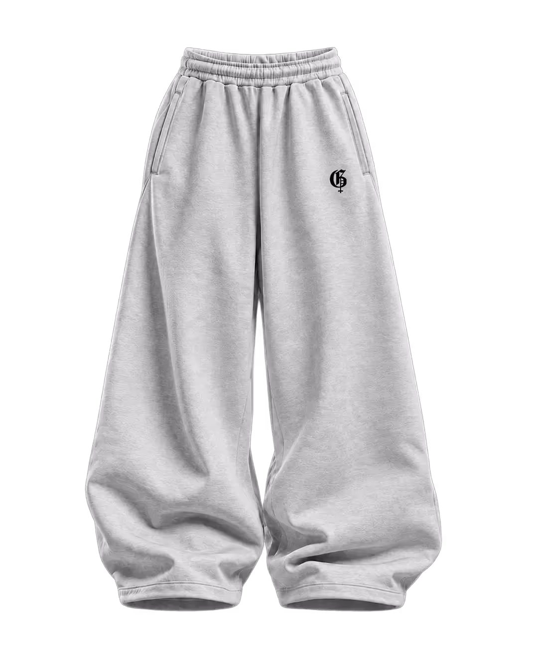 Basic Grey Baggy Pants image 1