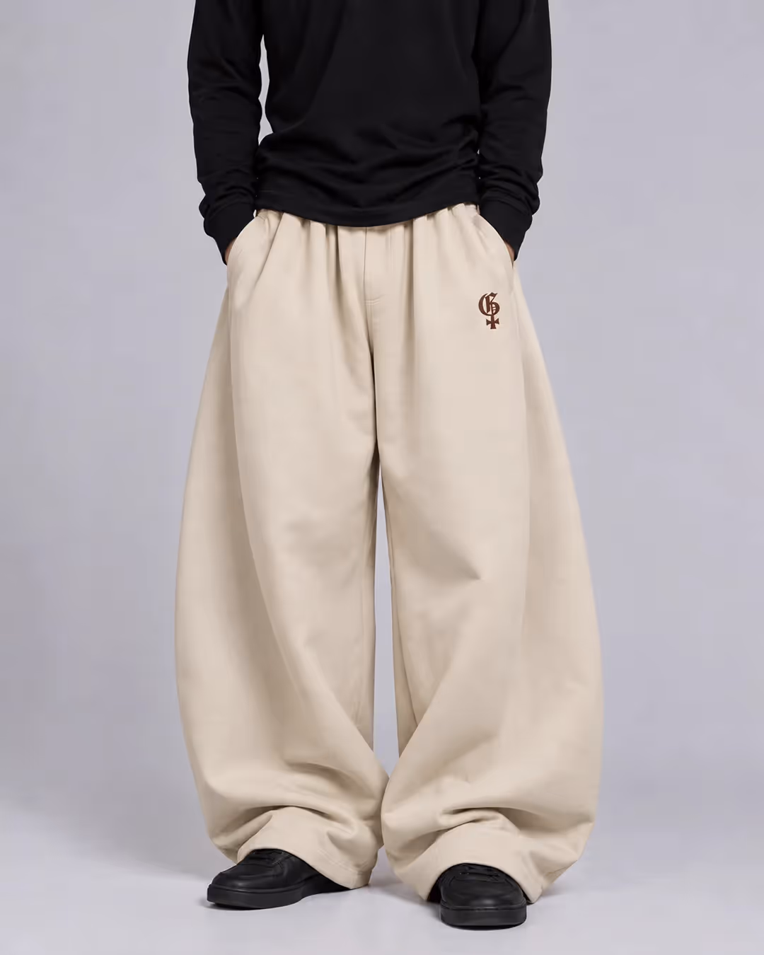 Beige Balloon Pants image 1