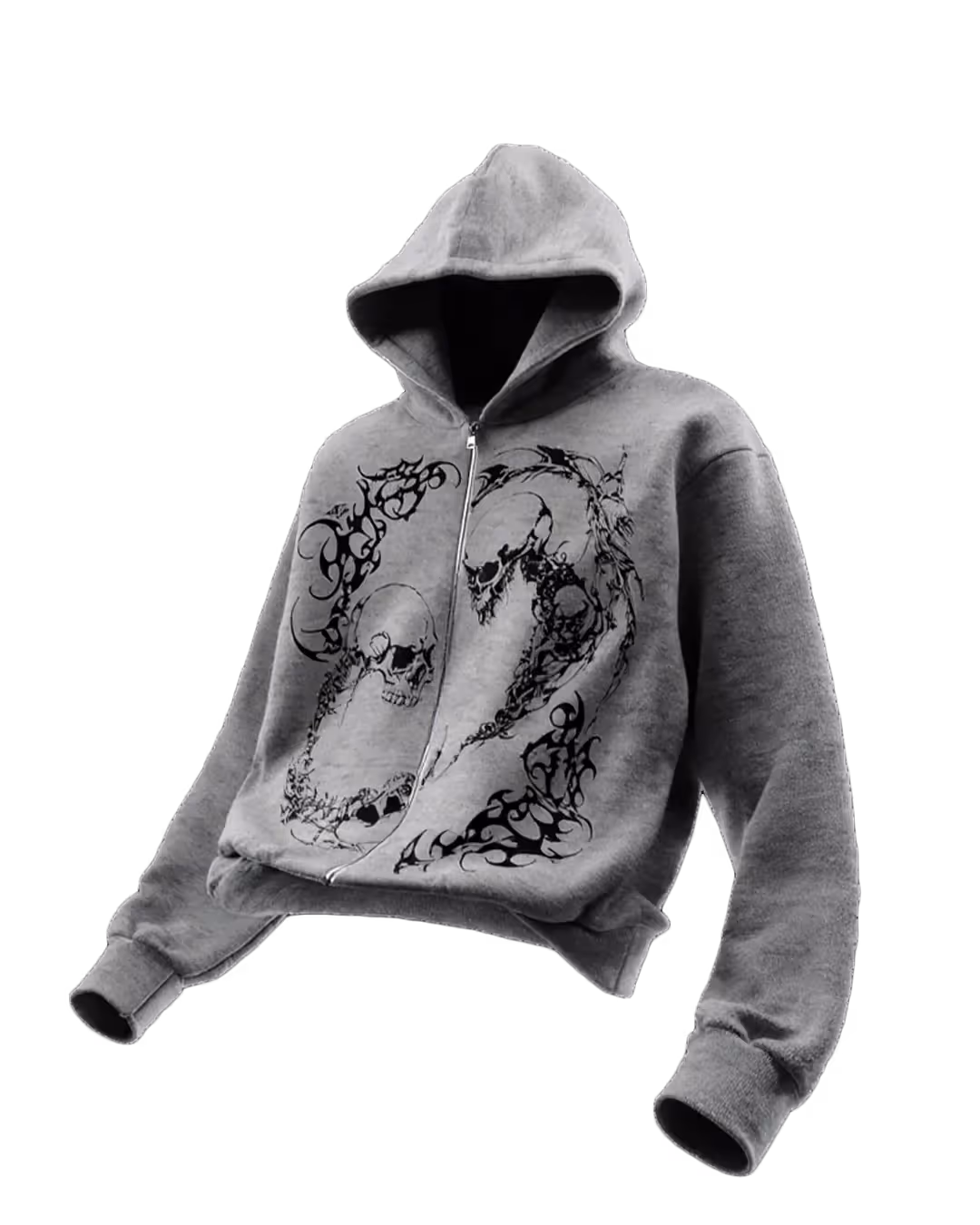 Biface Melange Unisex Zipper Hoodie image 3
