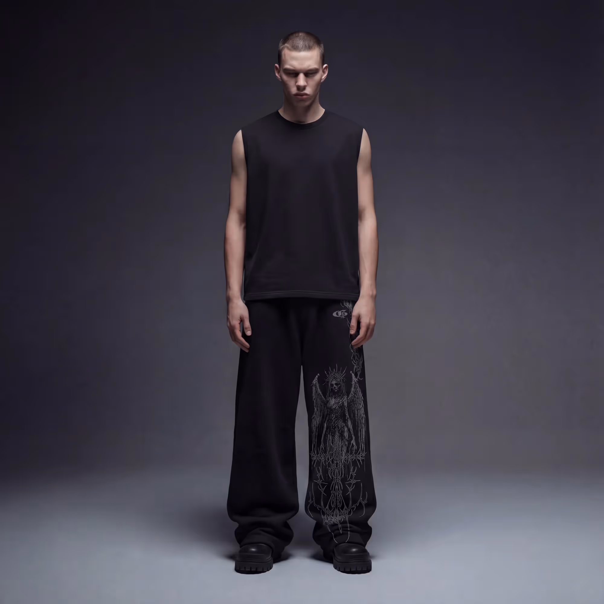 Crown Black Baggy Pants  image 5