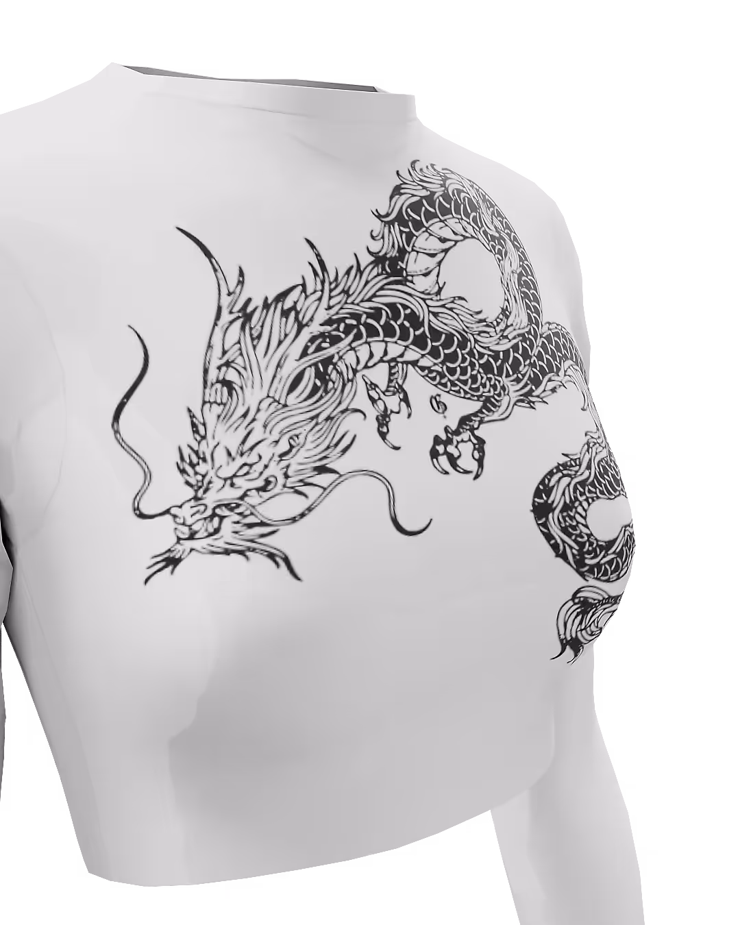 Drako White Long Sleeve Baby Tee image 8