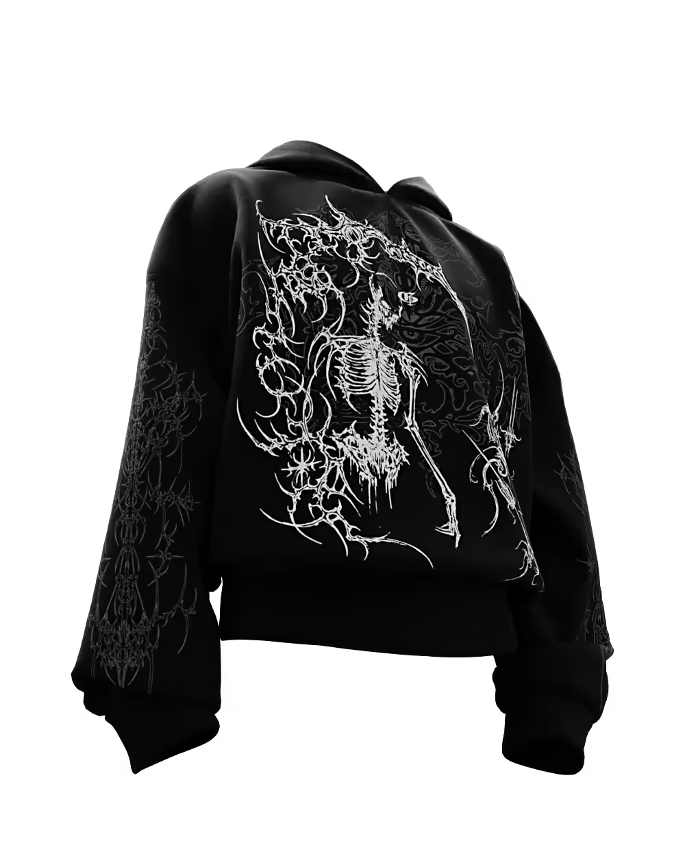 Dread Black Boxy Oversized Hoodie  image 2