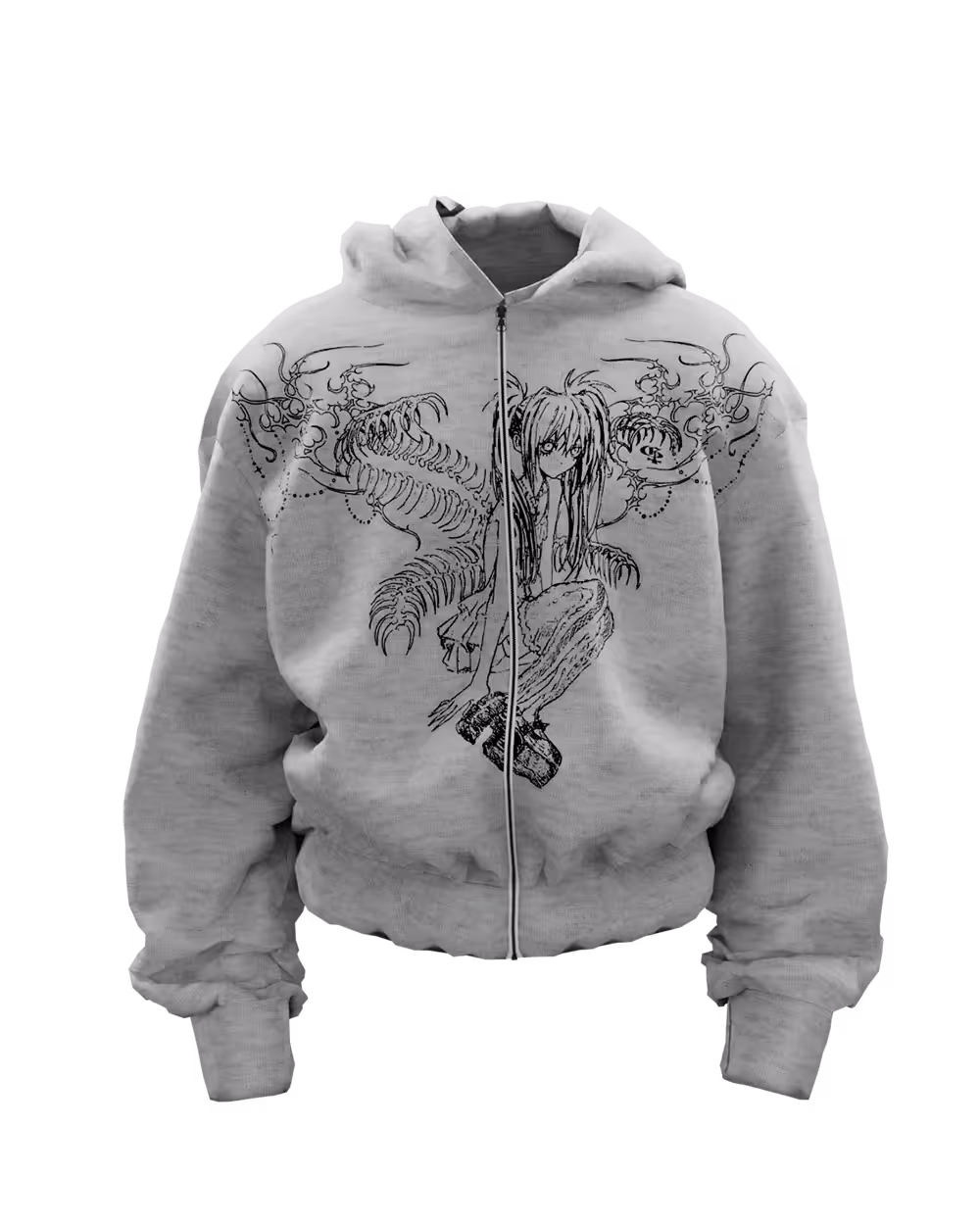Duality Melange Unisex Zipper Hoodie image 1