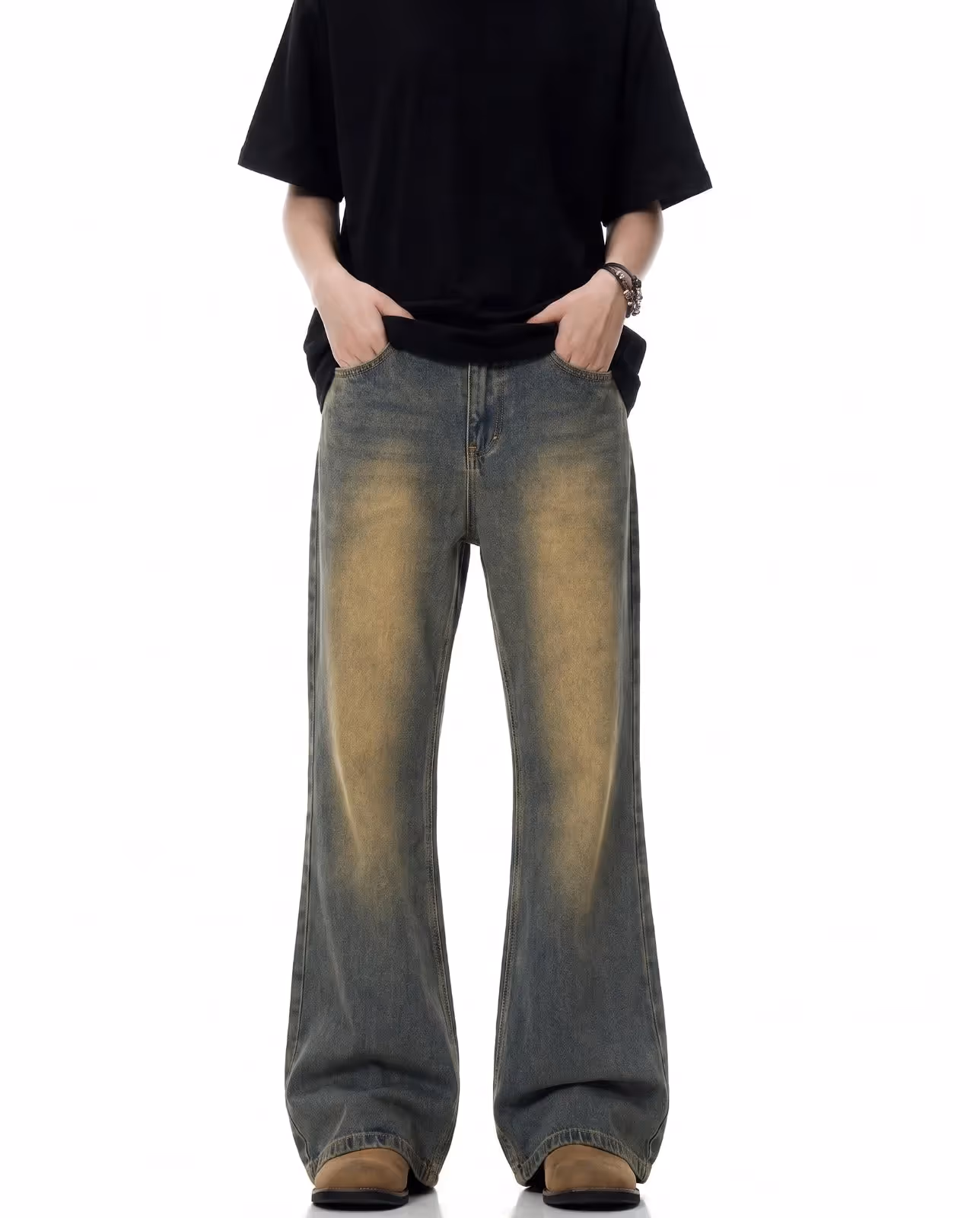 Erode Mud Washed Bootcut Jeans image 3