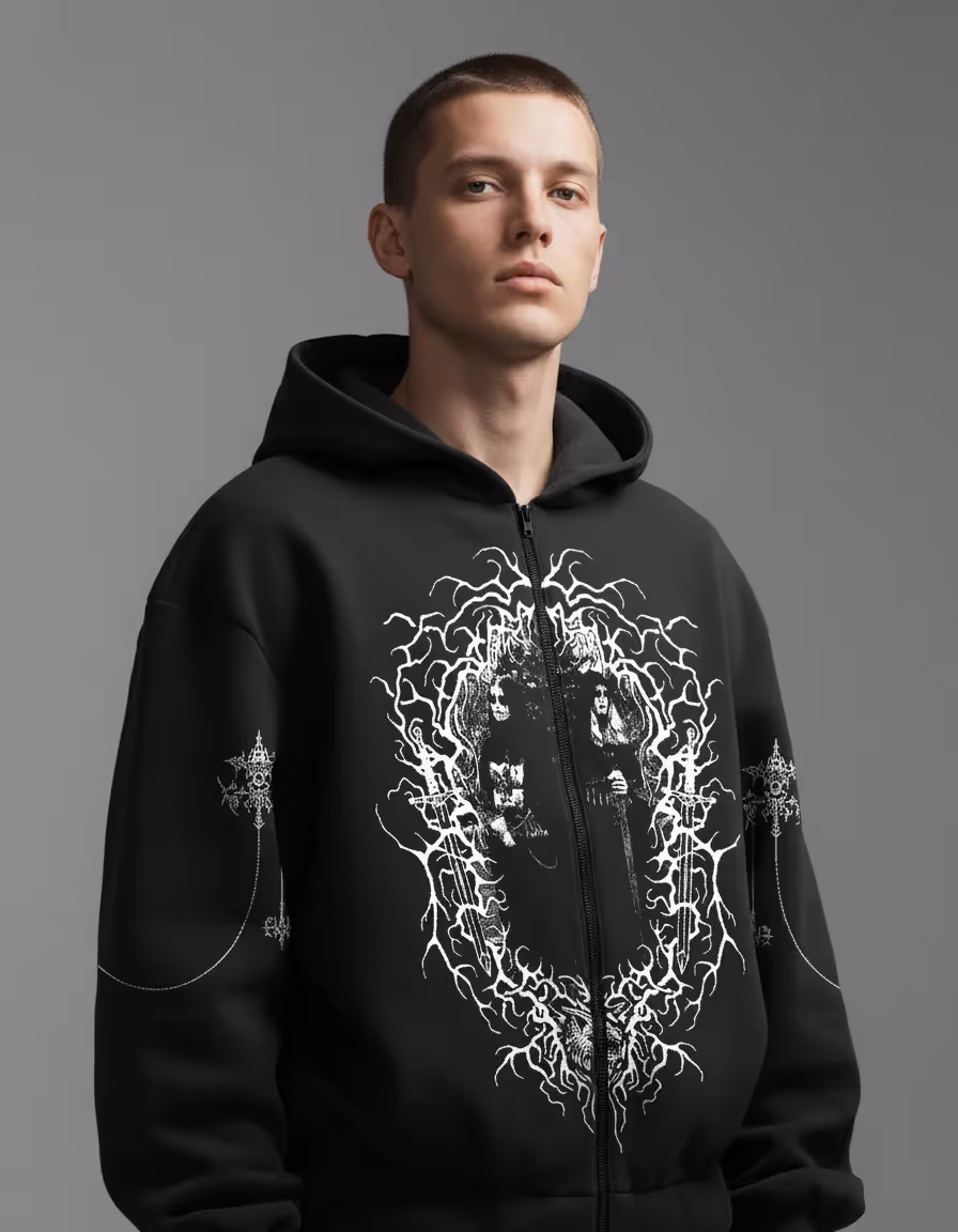 Exorcist Black Unisex Zipper Hoodie image 2