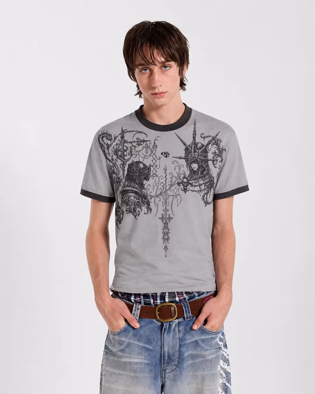 Fate Grey Ringer Tshirt image 2