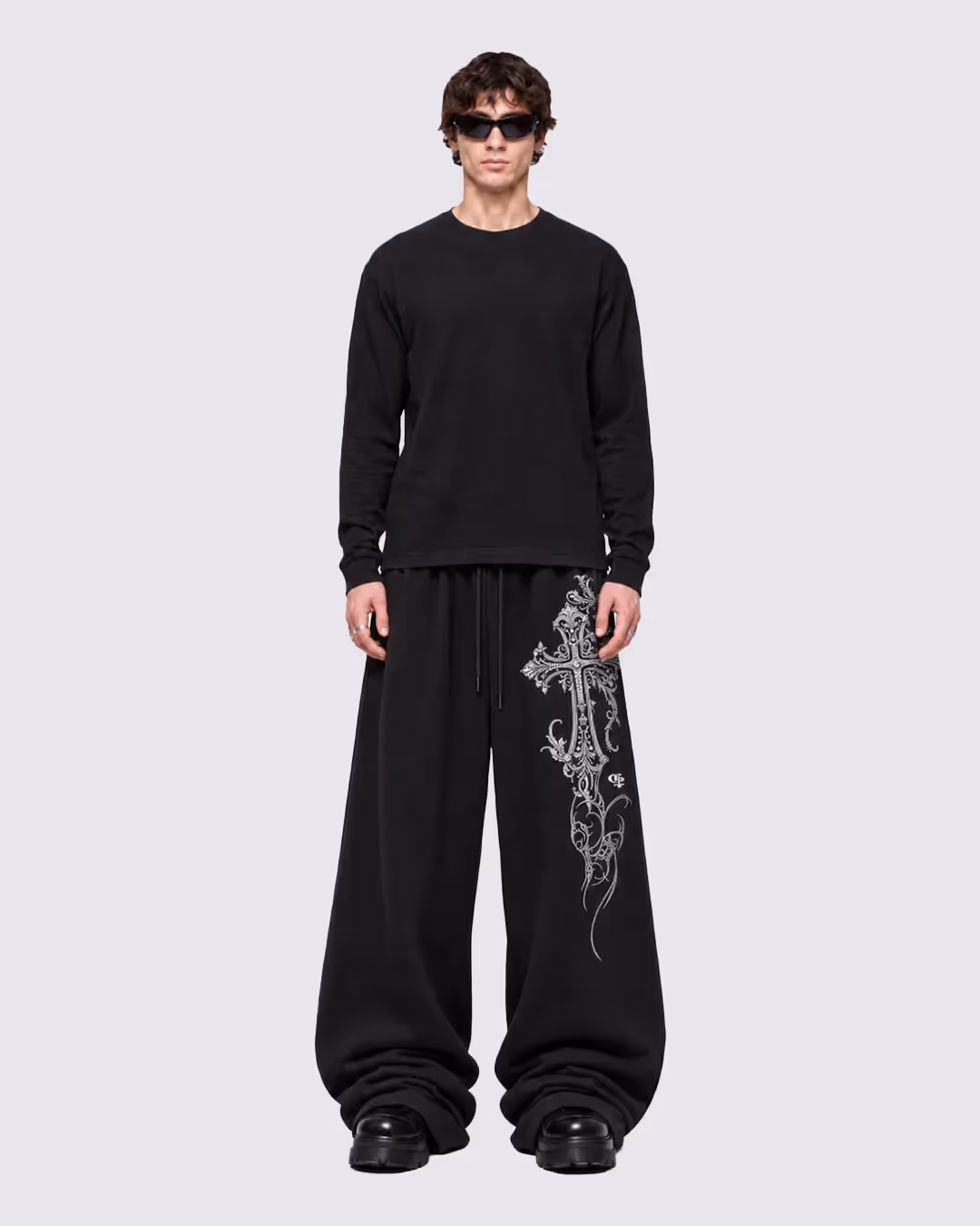 Grace Black Baggy Pants image 5