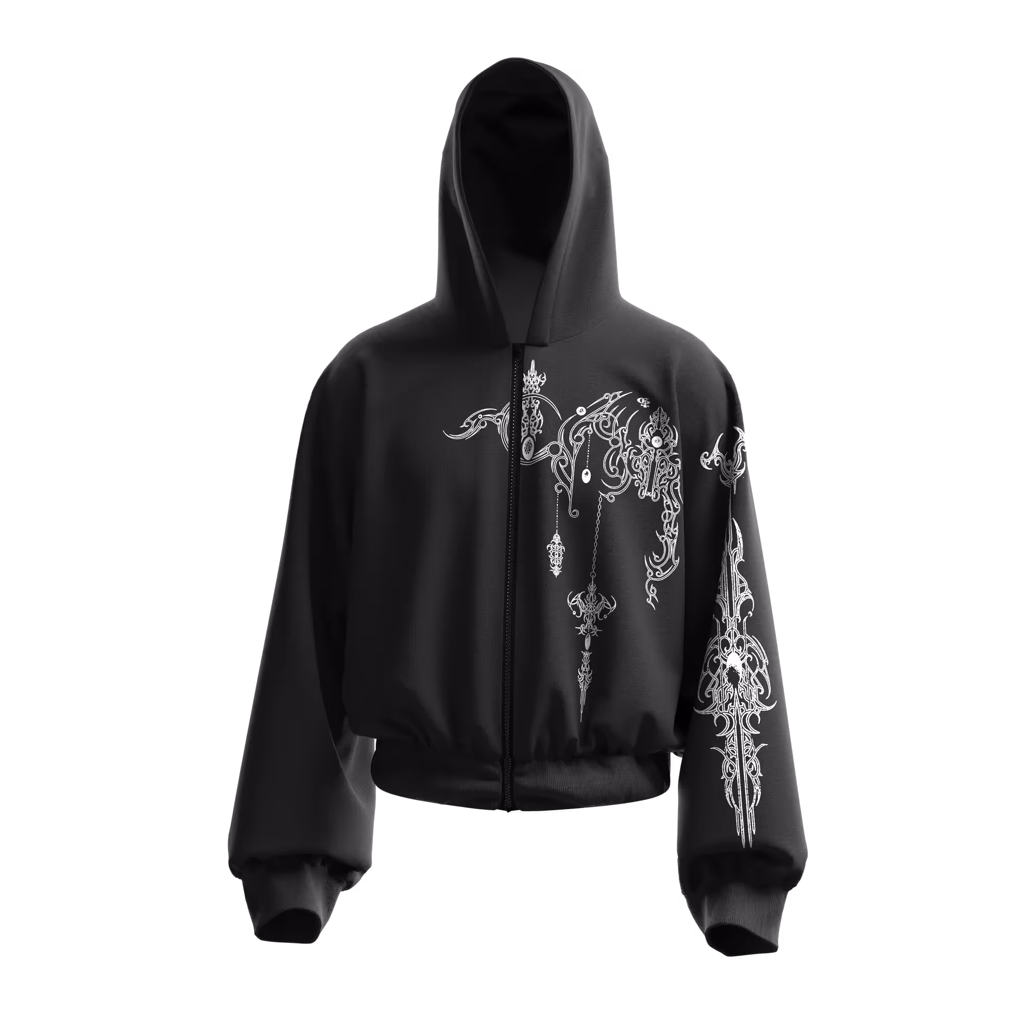 Heresy Dark Grey Zipper Hoodie image 1