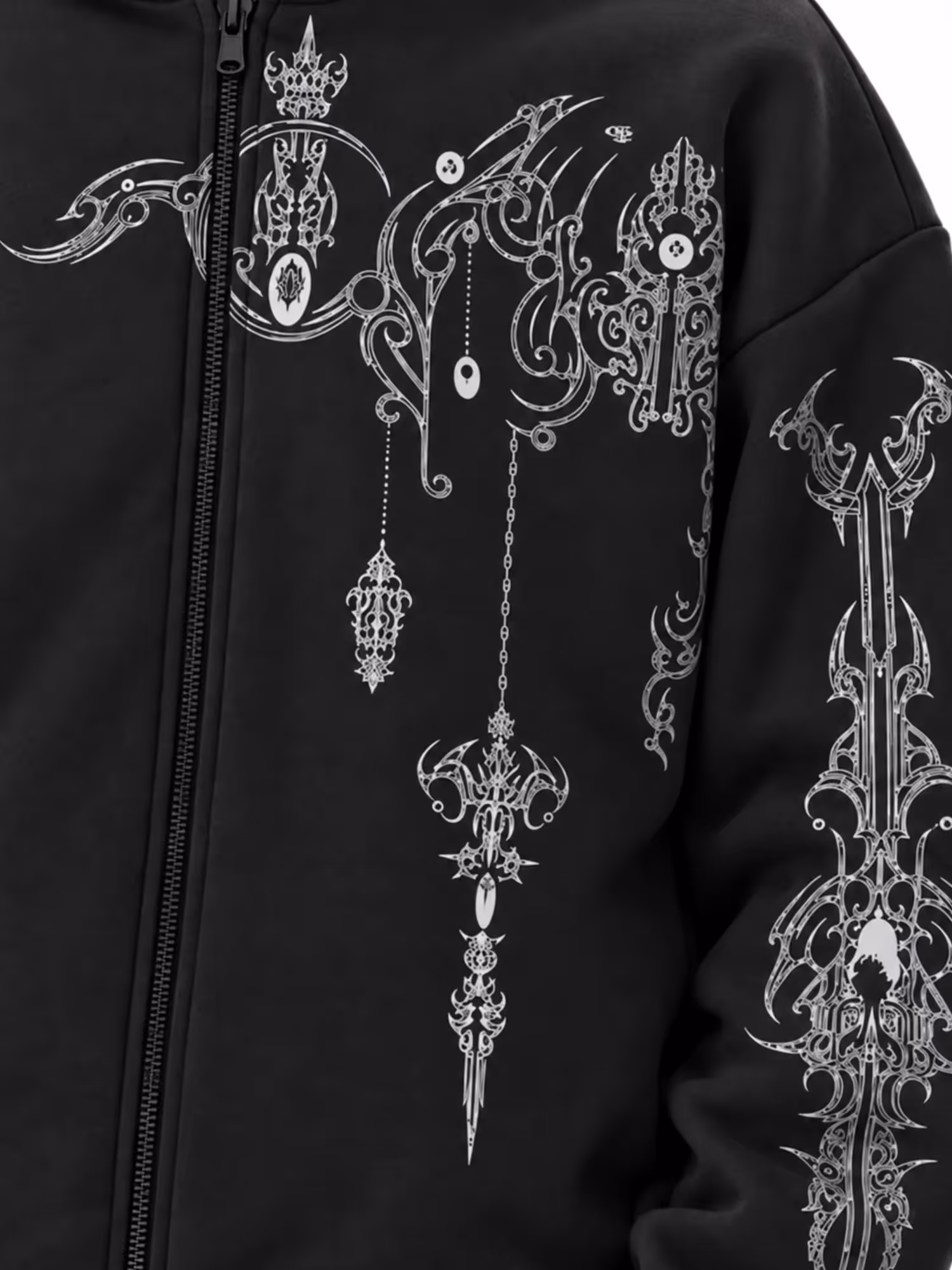 Heresy Dark Grey Zipper Hoodie image 7