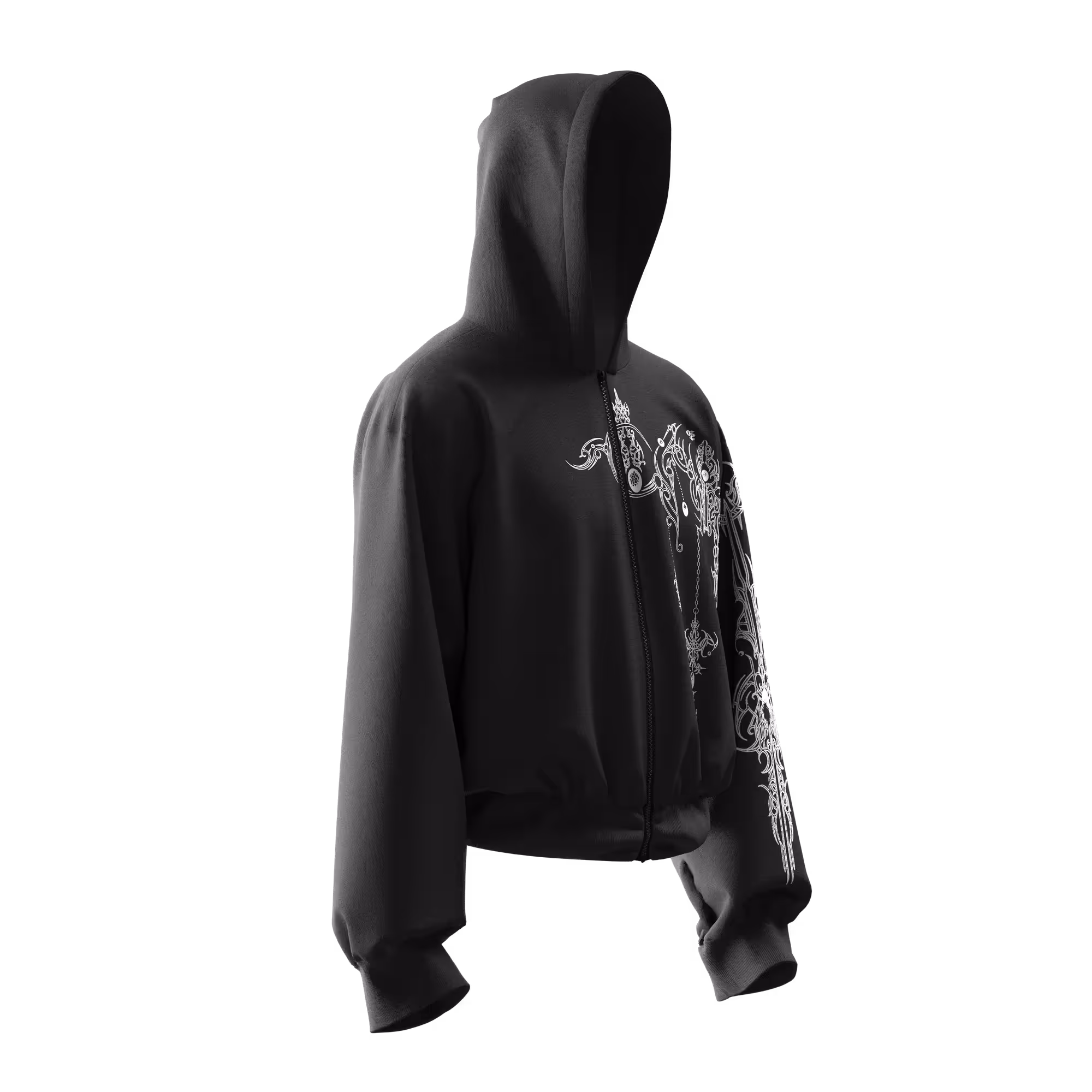 Heresy Dark Grey Zipper Hoodie image 8