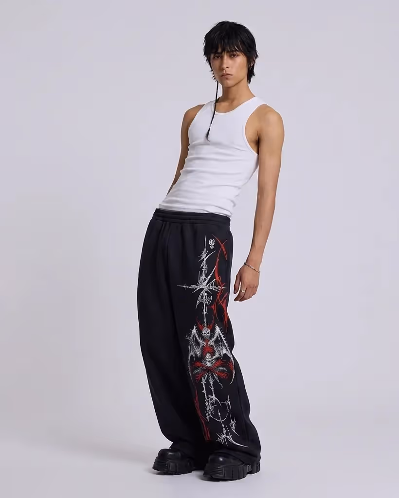 Kong Black Baggy Pants image 2