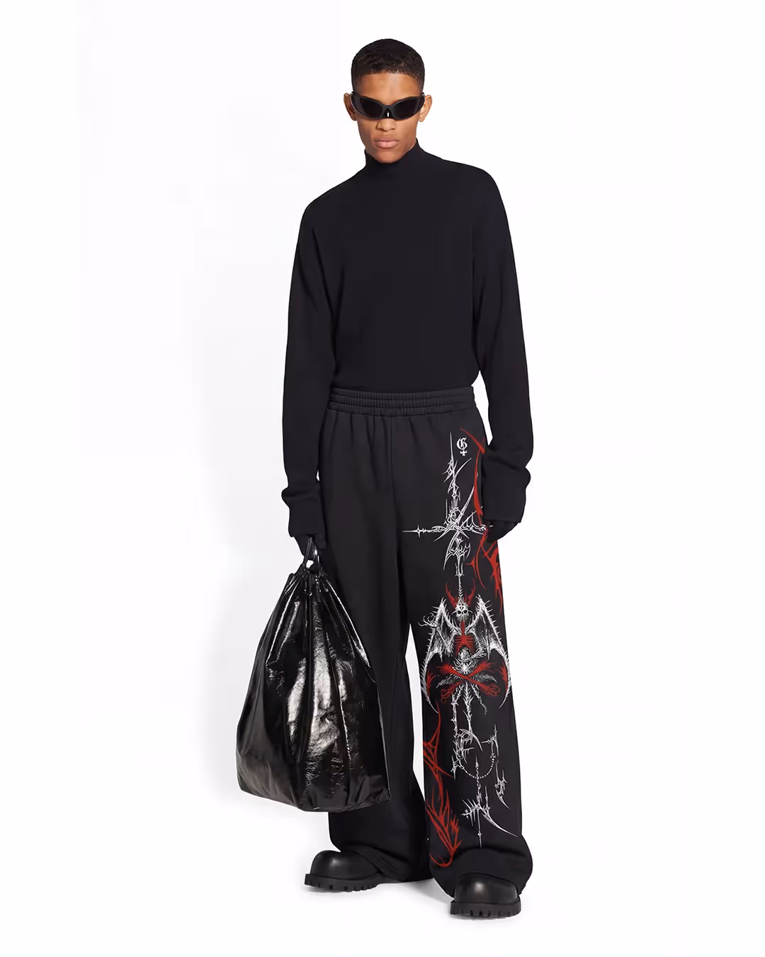 Kong Black Baggy Pants image 3