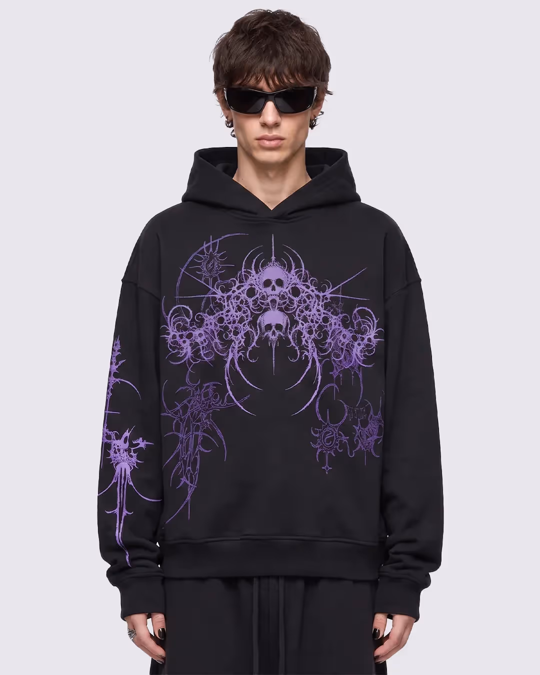Lean Black Boxy Oversized Hoodie  image 1