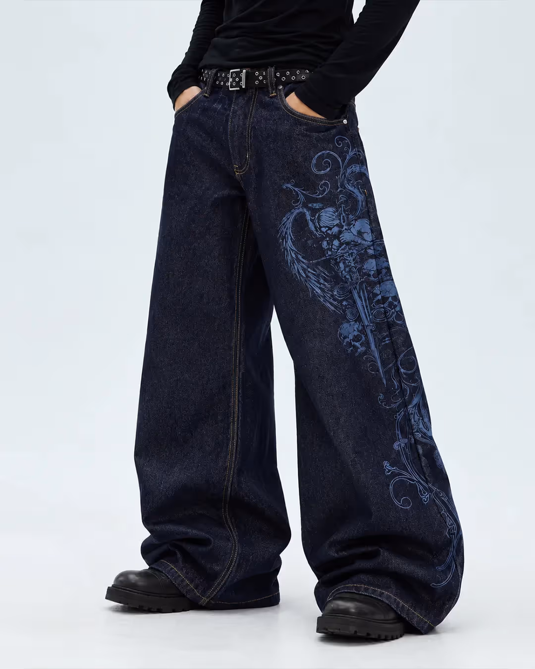 Mia Blue Baggy Raw Denim image 2