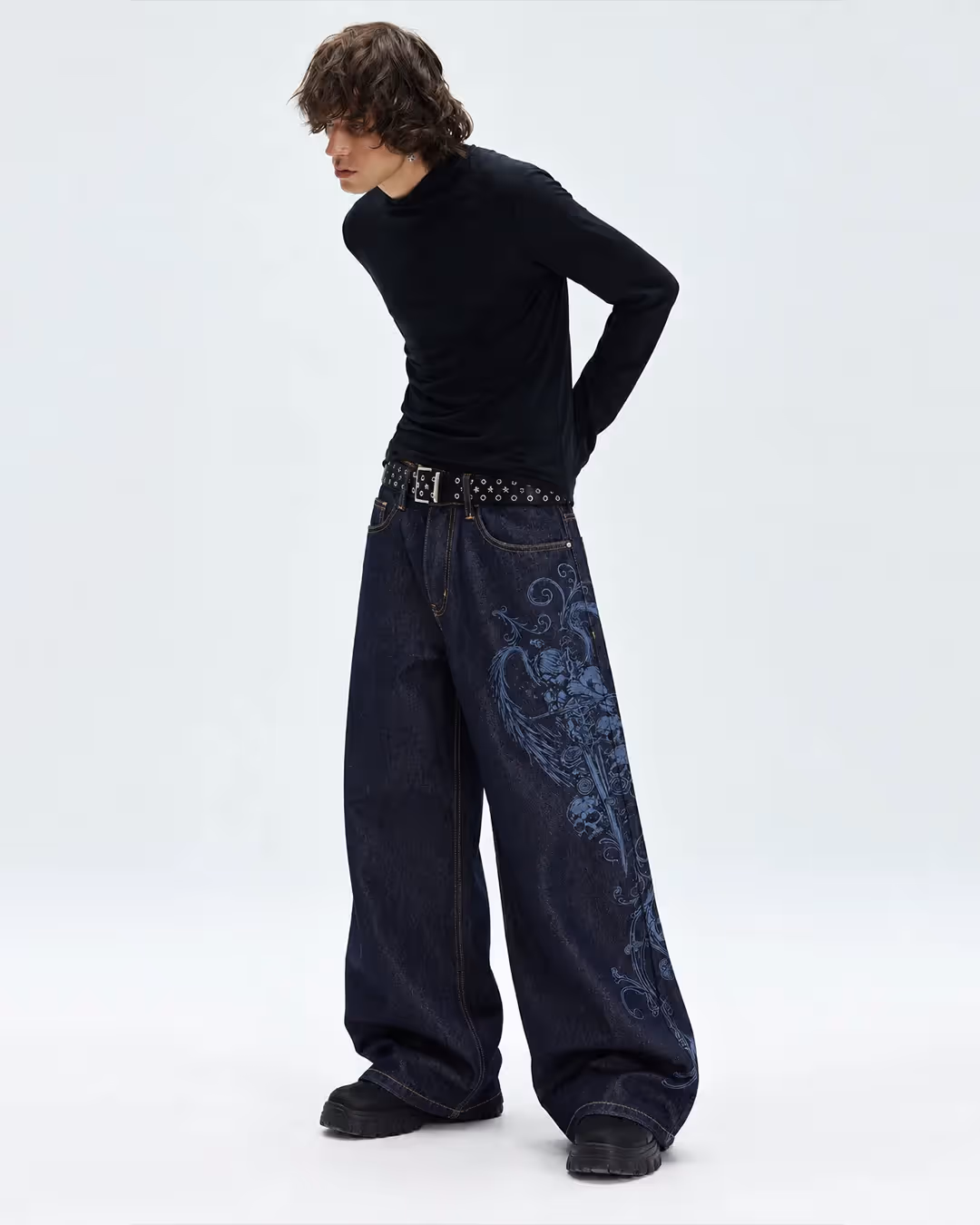 Mia Blue Baggy Raw Denim image 4