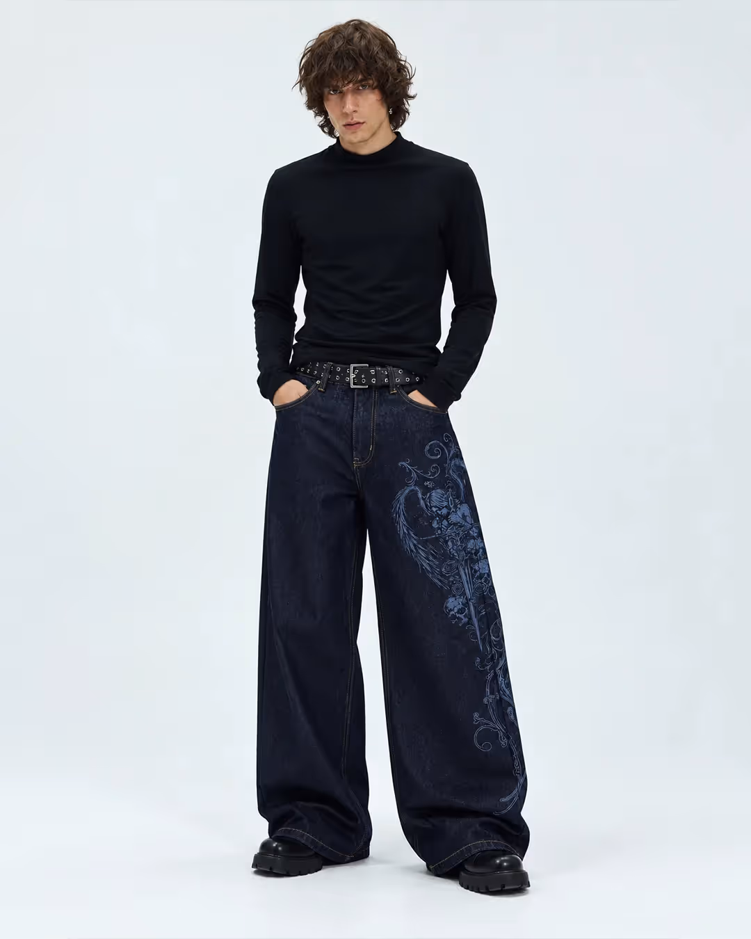 Mia Blue Baggy Raw Denim image 5