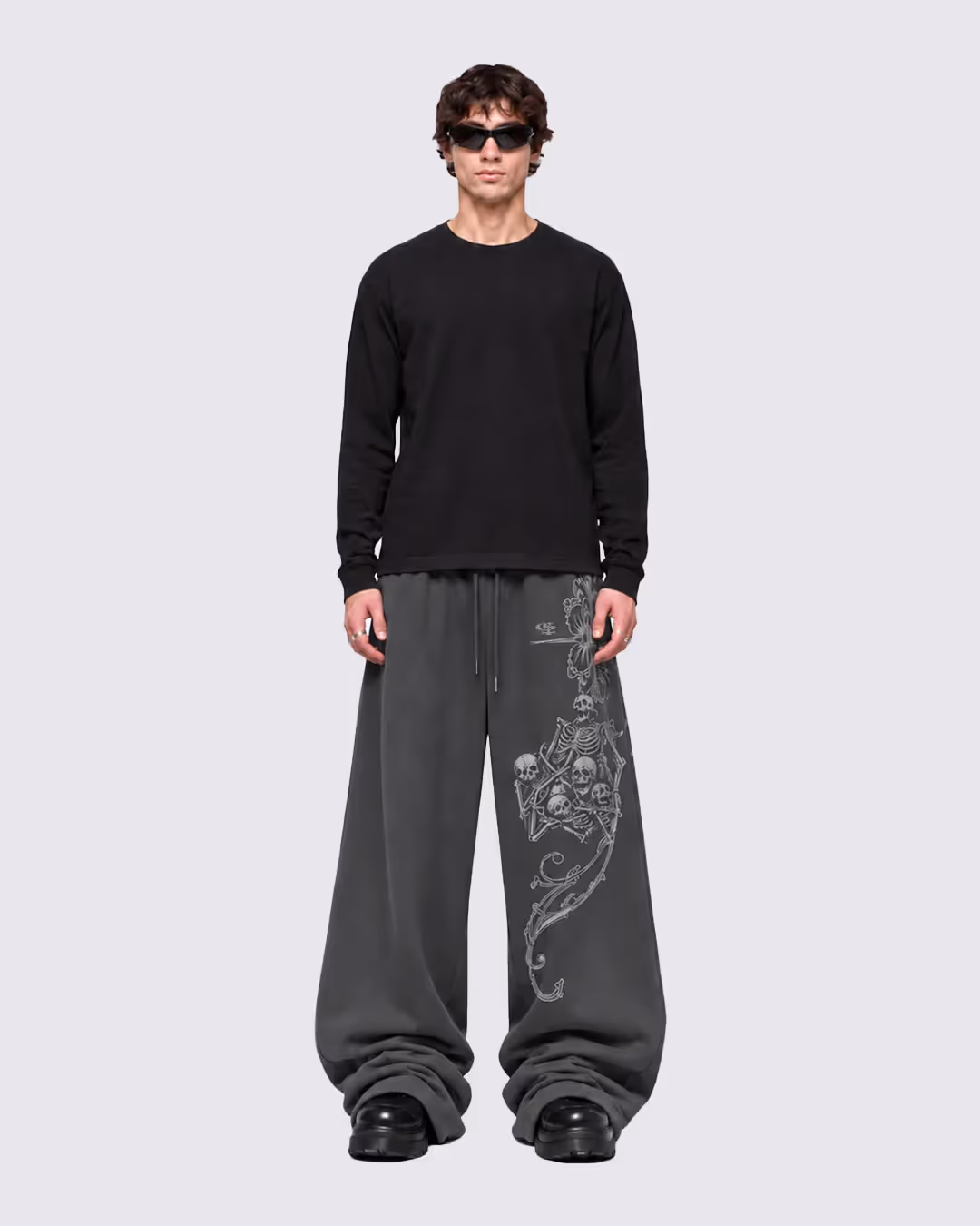 Mortal Dark Grey Baggy Pants image 6