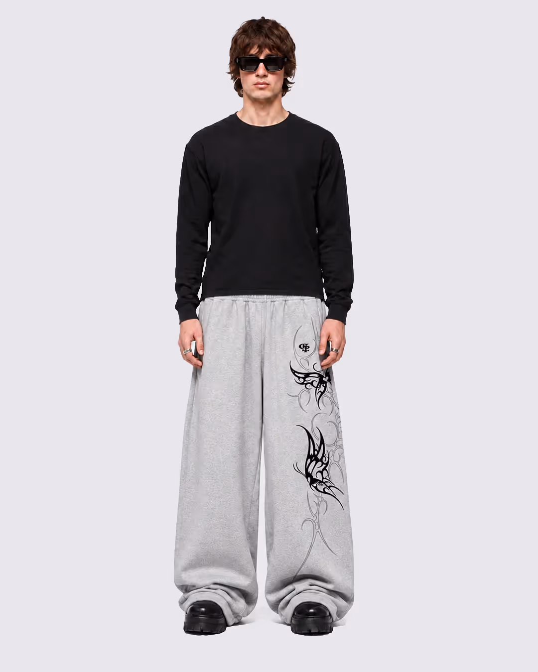 Moth Grey Baggy Pants image 3