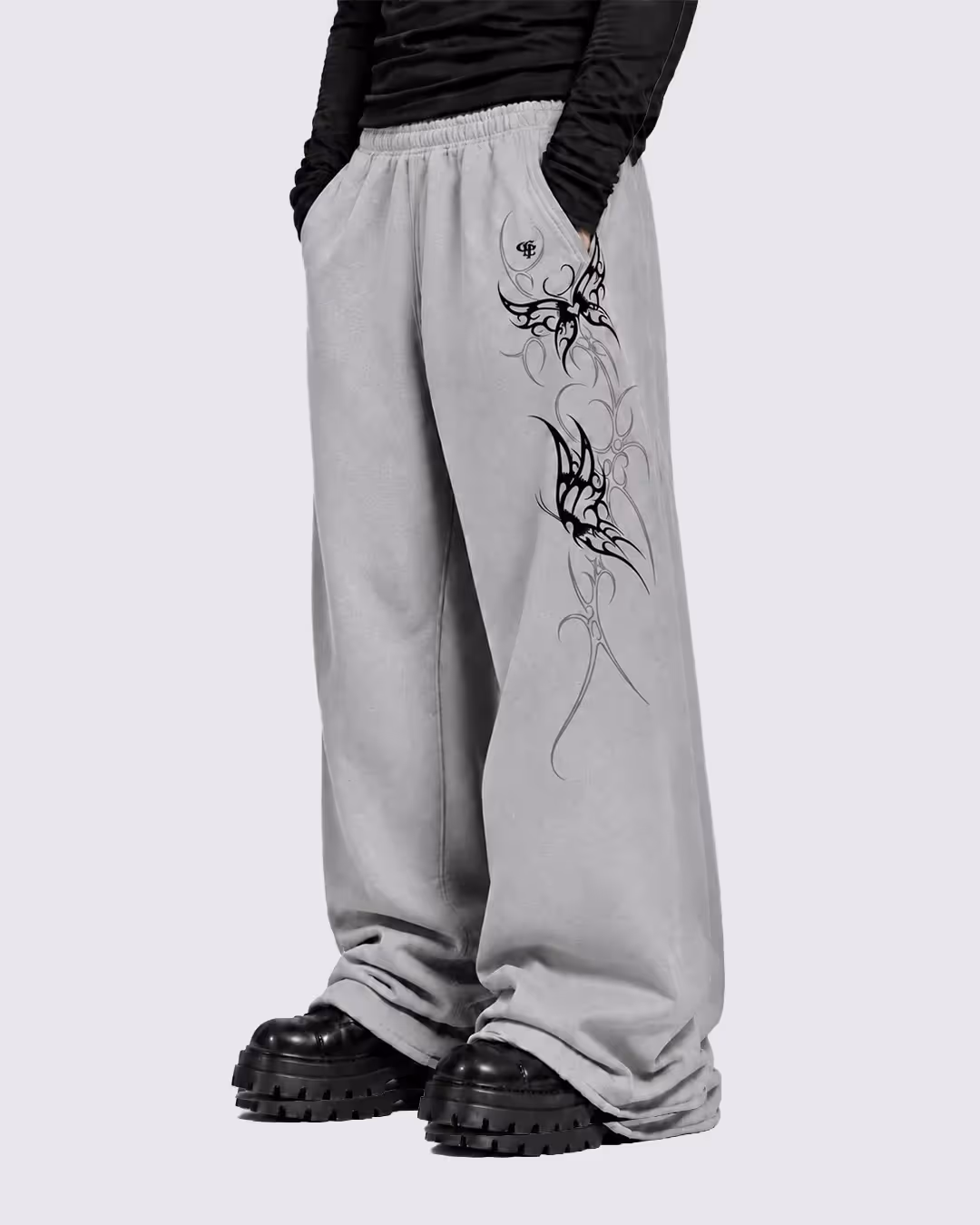 Moth Grey Baggy Pants image 5