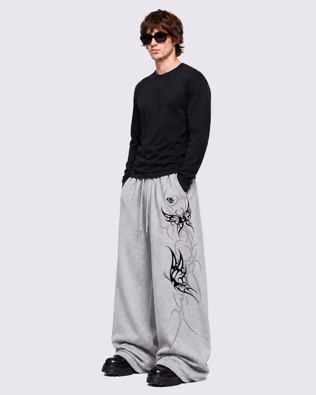 Moth Grey Baggy Pants image 6
