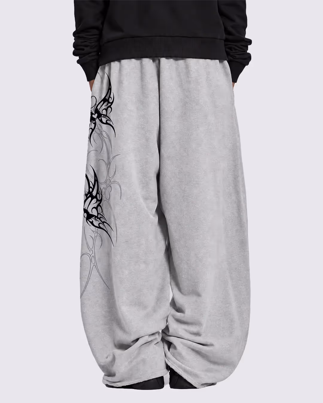 Moth Grey Baggy Pants image 7