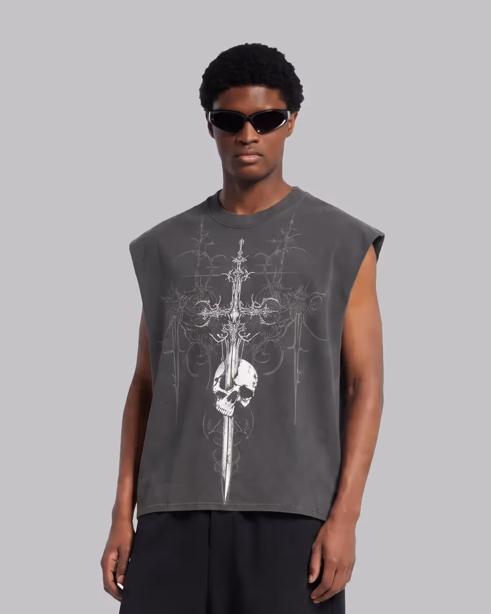 Mrityu Dark Grey Vest image 3