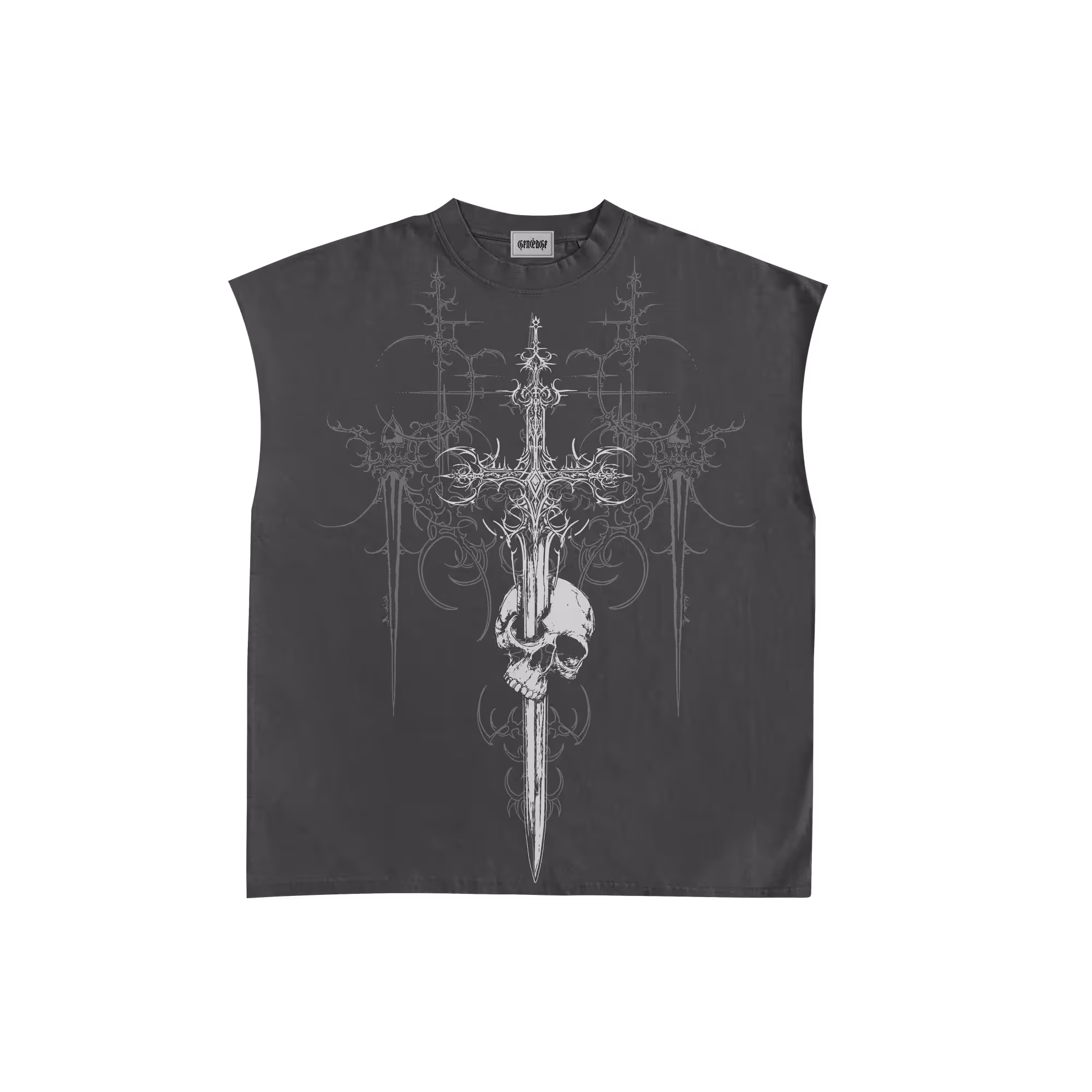 Mrityu Dark Grey Vest image 8