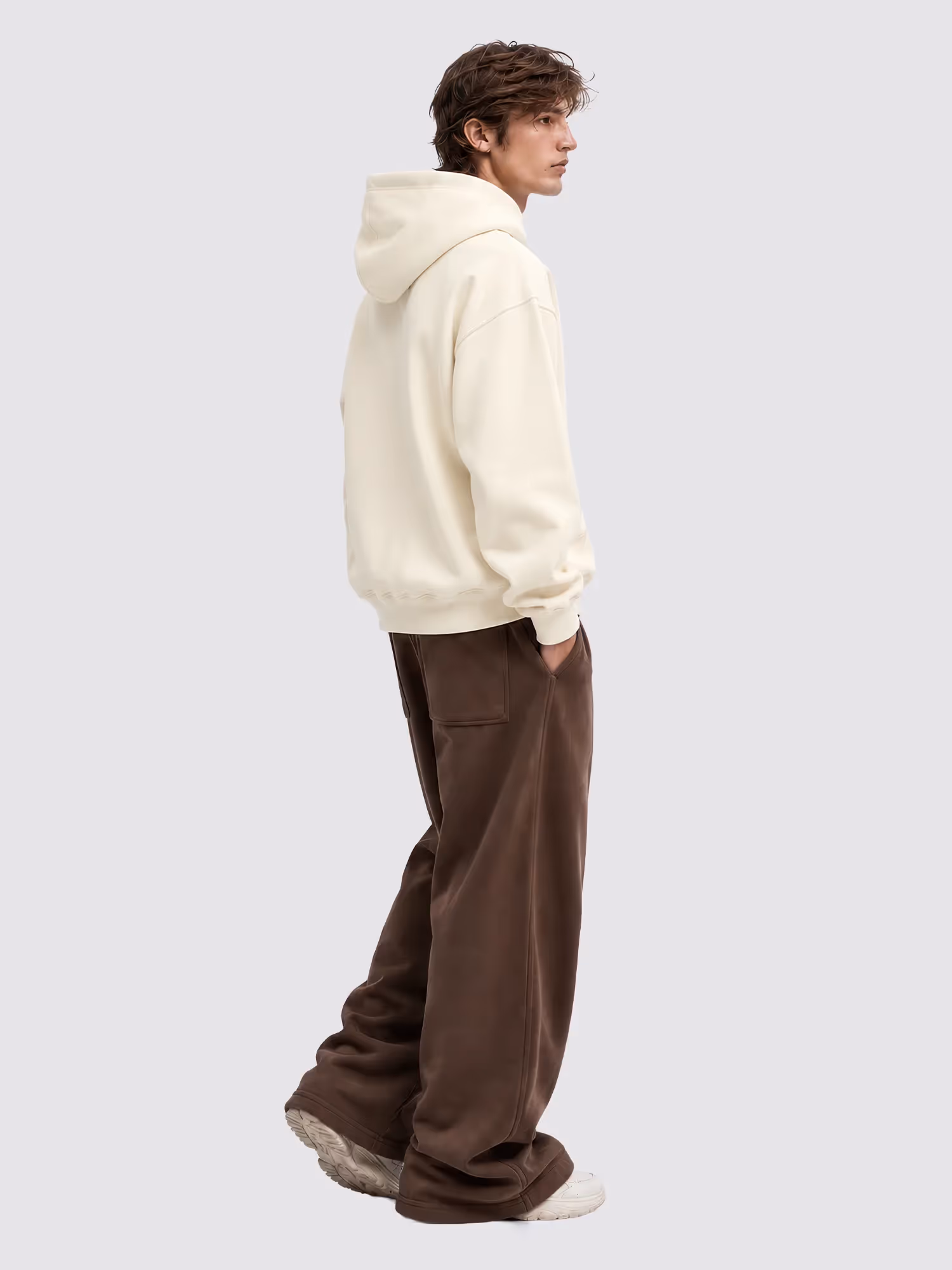 Mutant Beige Boxy Hoodie  image 10