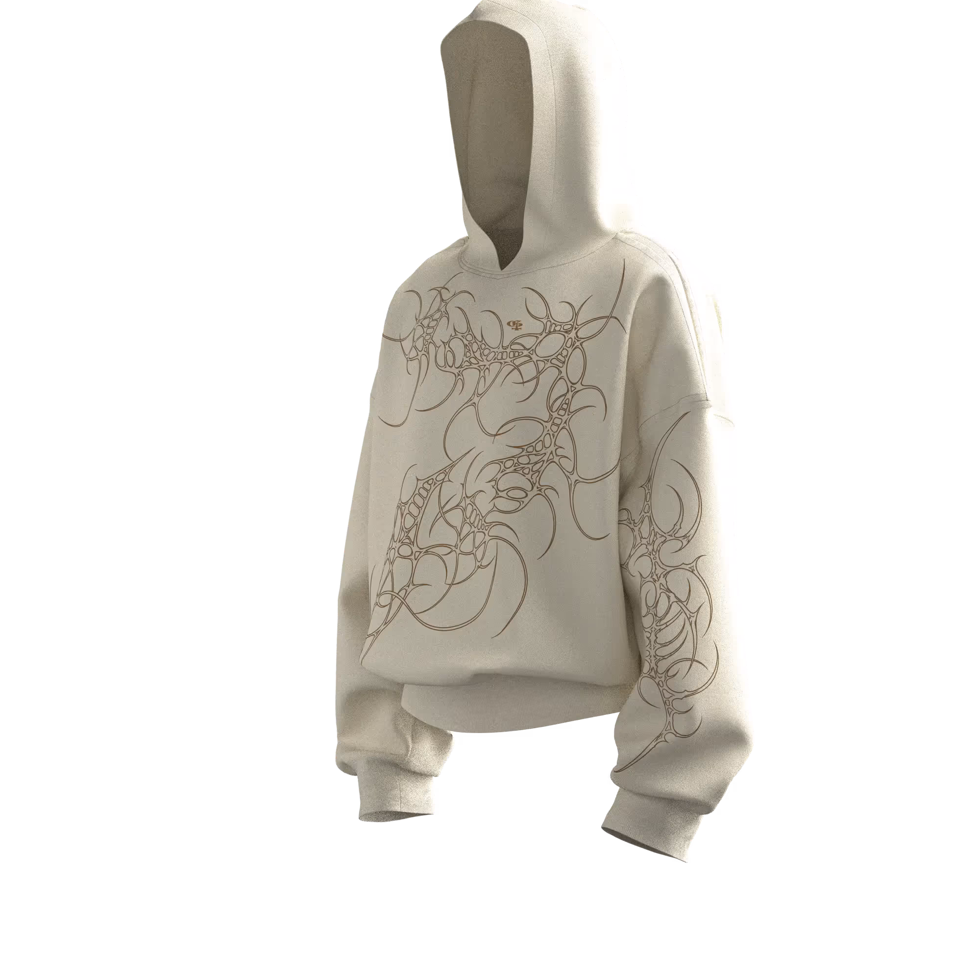 Mutant Beige Boxy Hoodie  image 4