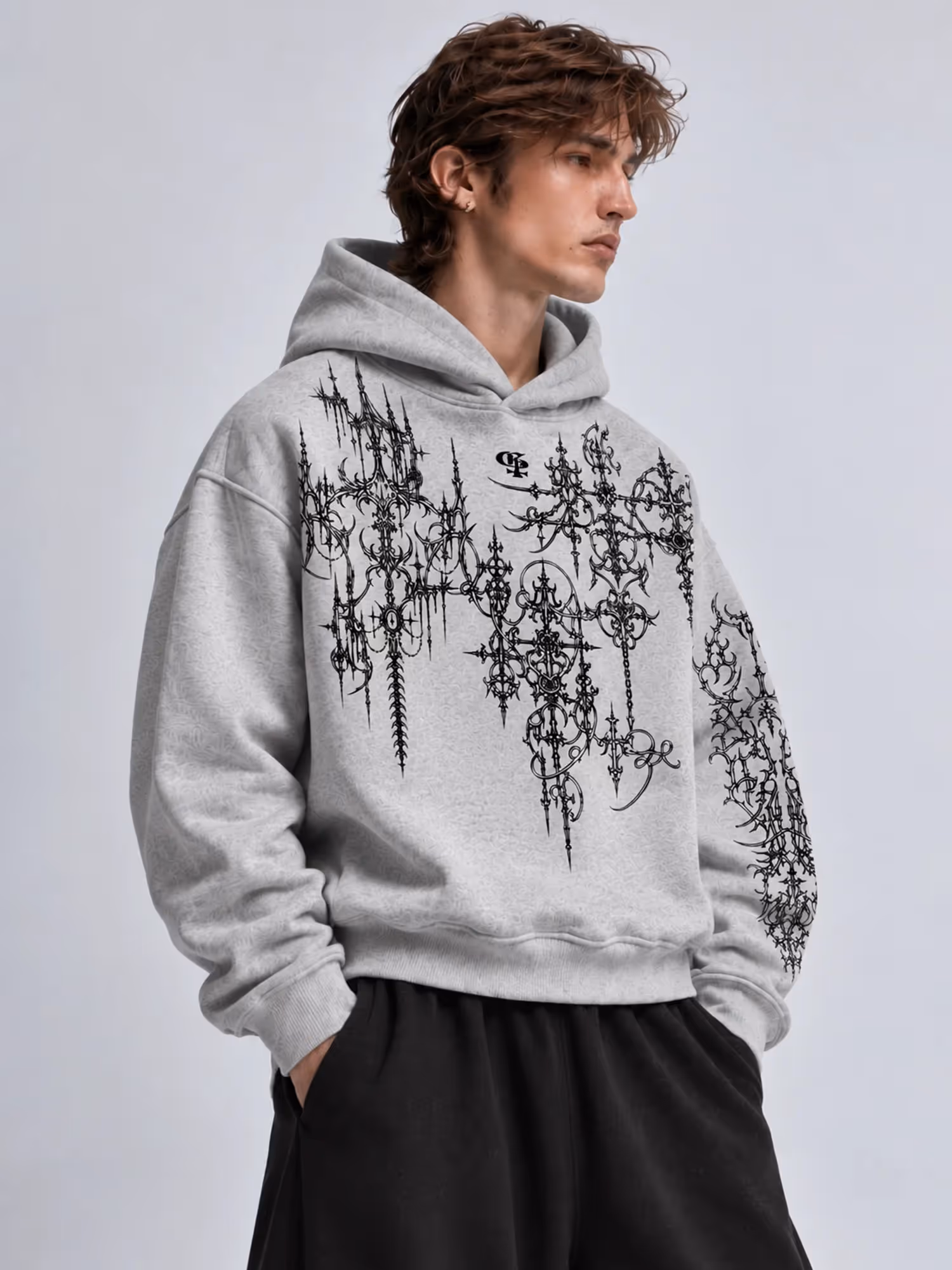 Nexus Melange Boxy Hoodie image 8
