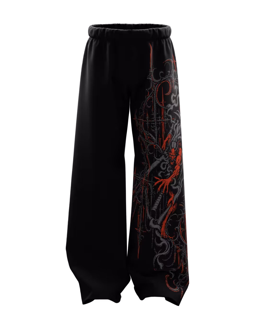 Onigiri Black Baggy Pants image 1