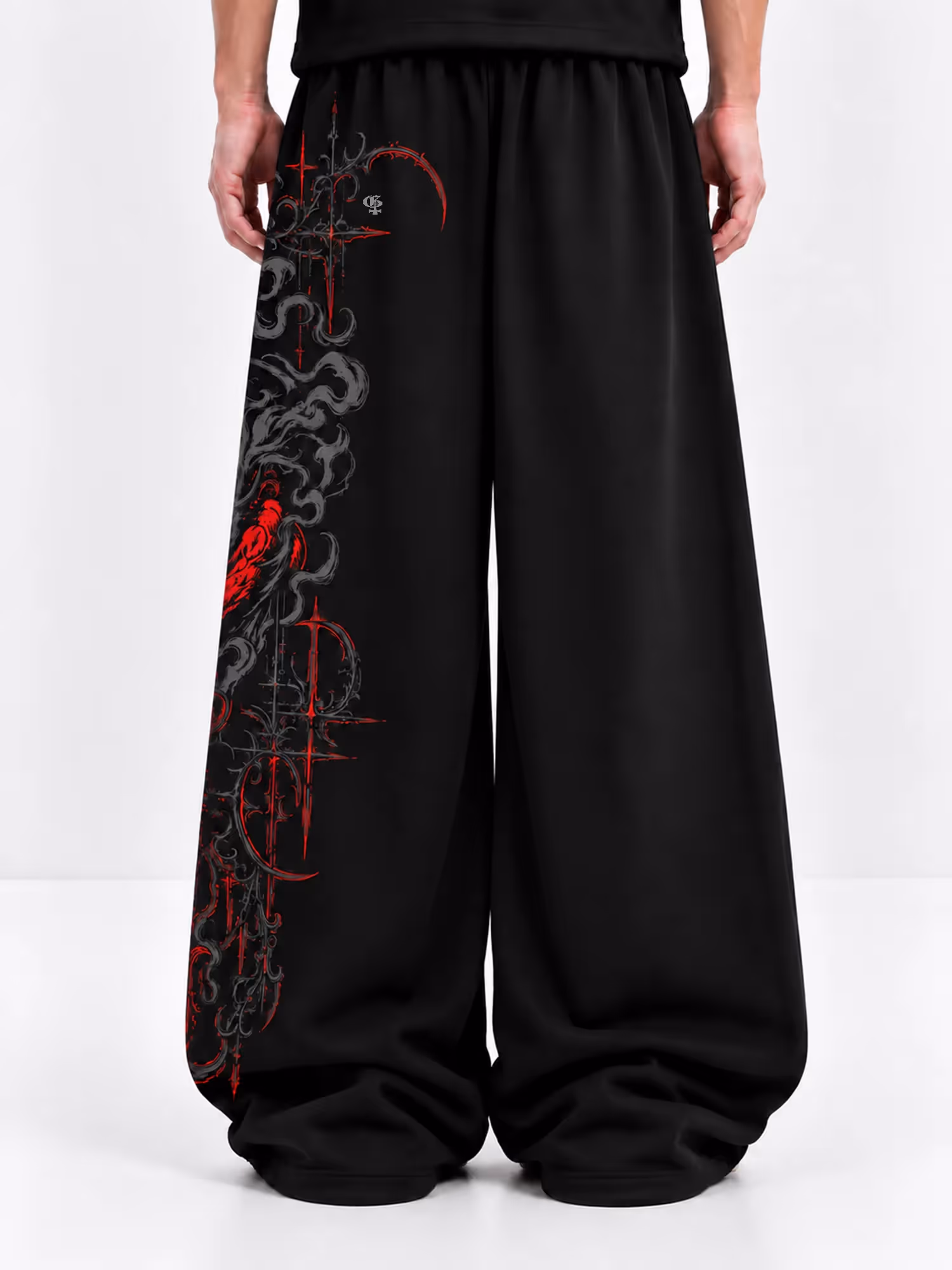 Onigiri Black Baggy Pants image 4