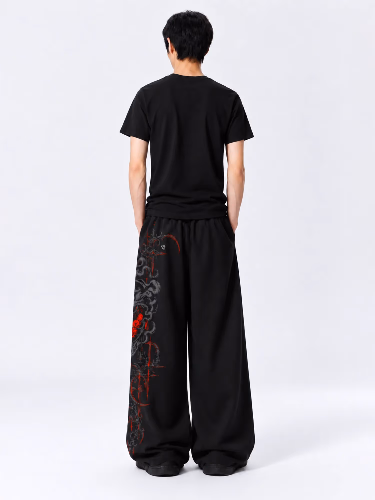 Onigiri Black Baggy Pants image 7