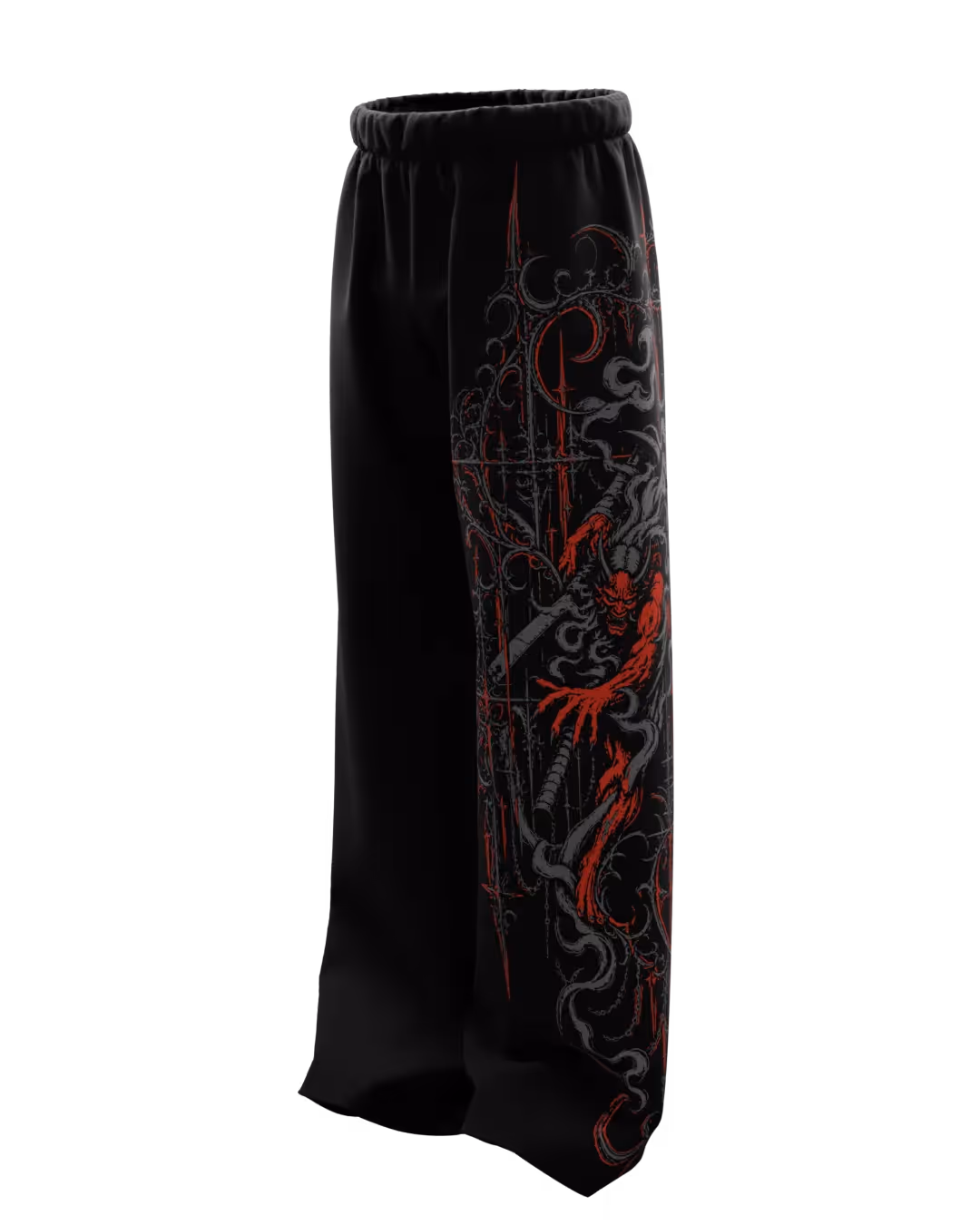 Onigiri Black Baggy Pants image 8