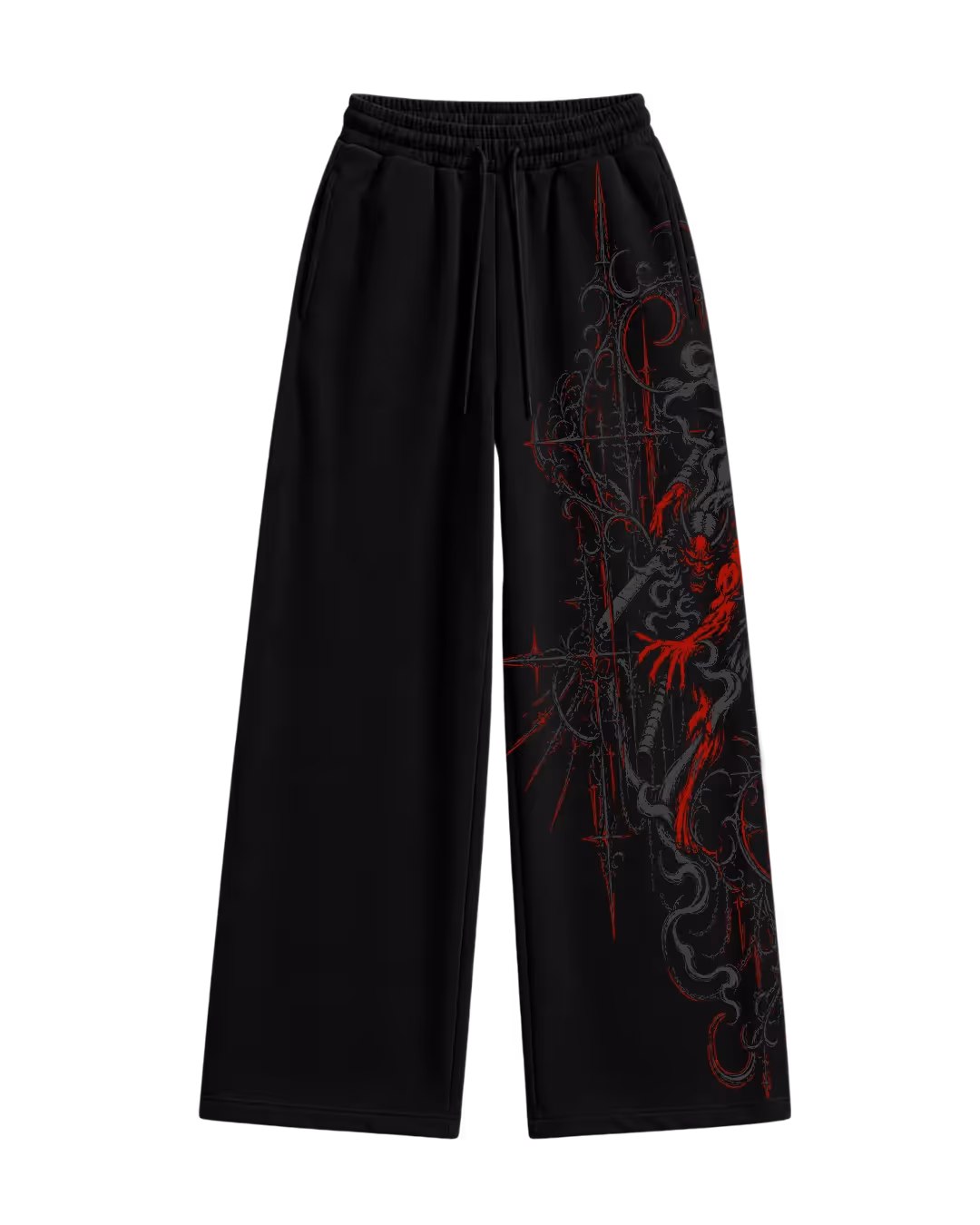 Onigiri Black Baggy Pants image 9