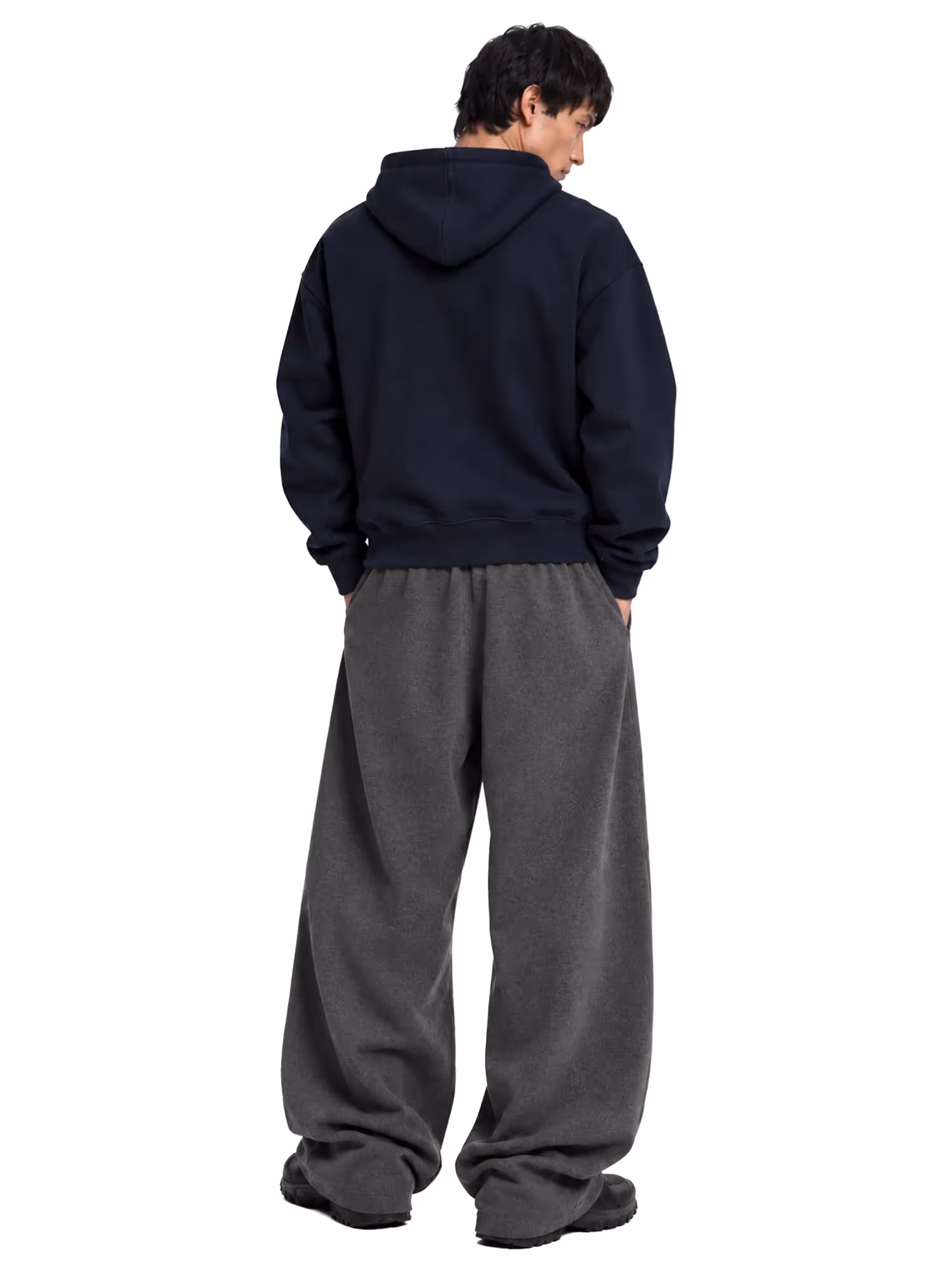 Ornate Navy Zipper Hoodie image 10