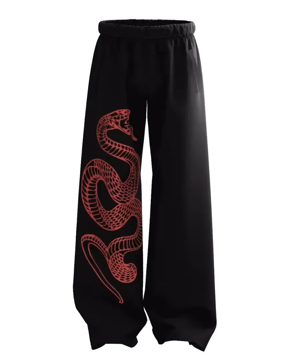 Pythonic Black Baggy Pants image 1