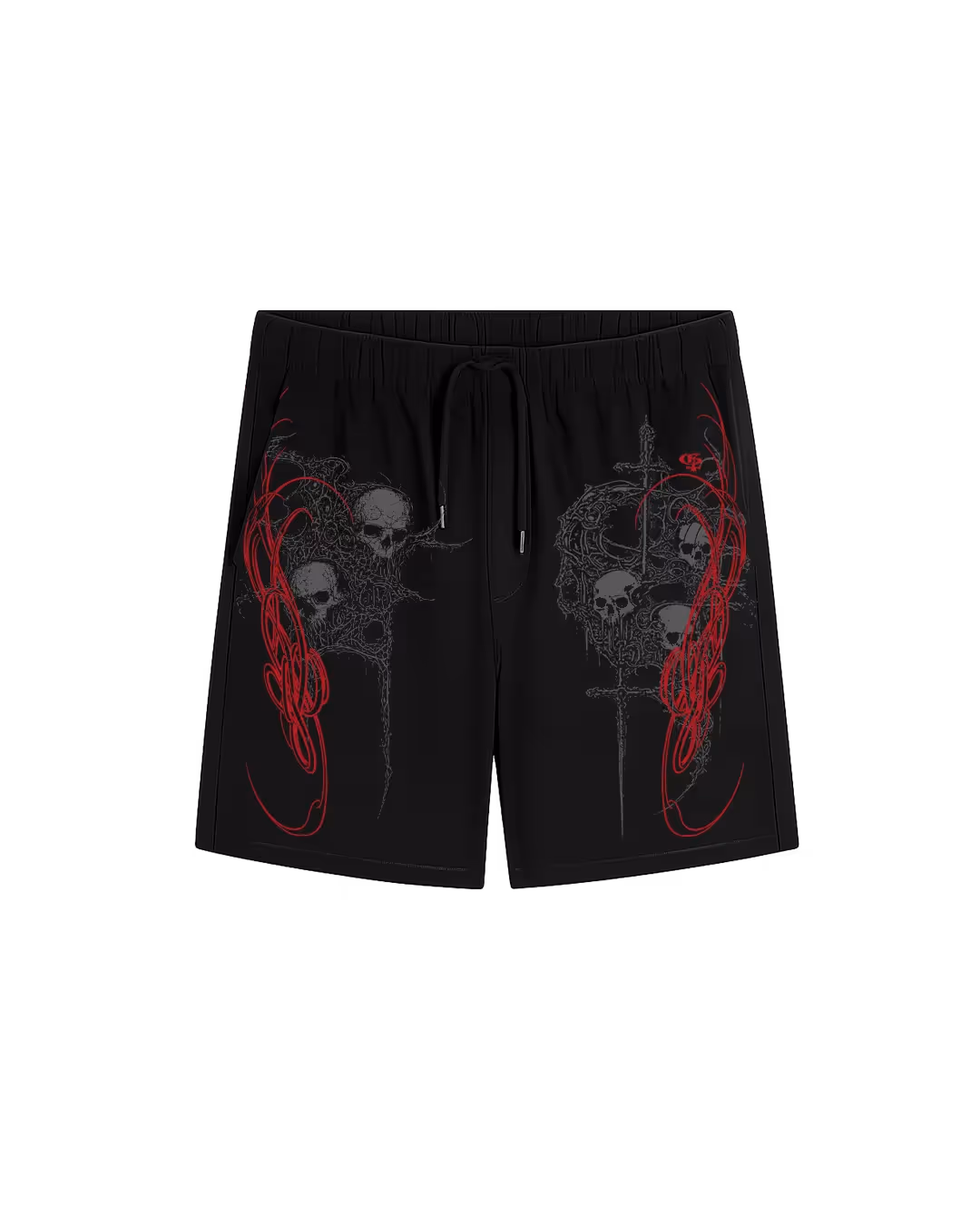 Rage Black Unisex Shorts image 2