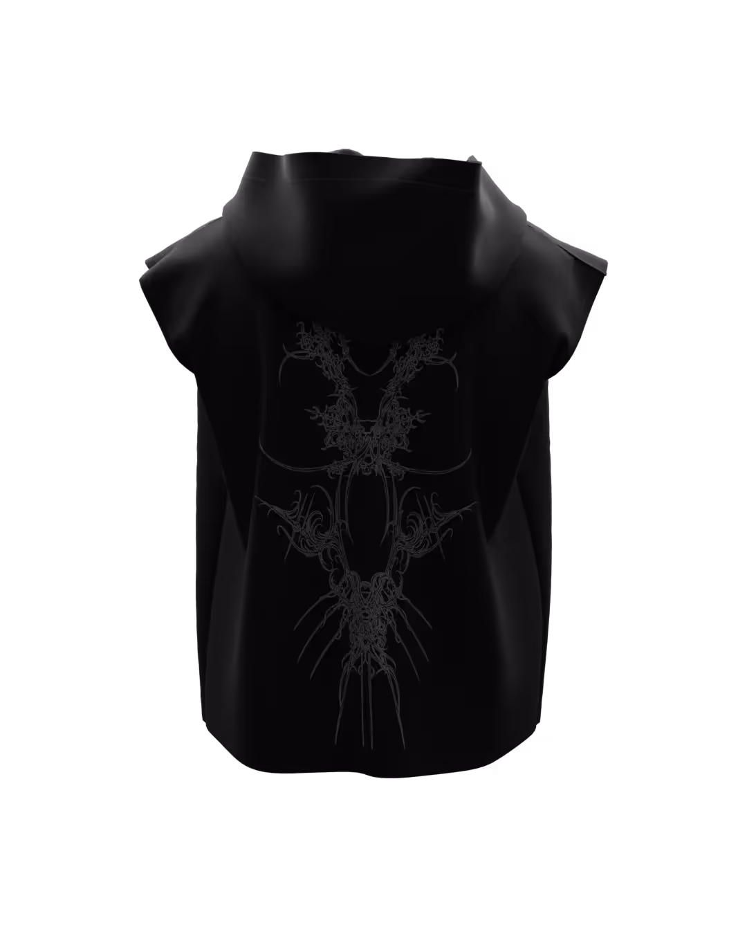 Rival Black Sleeveless Hoodie  image 2