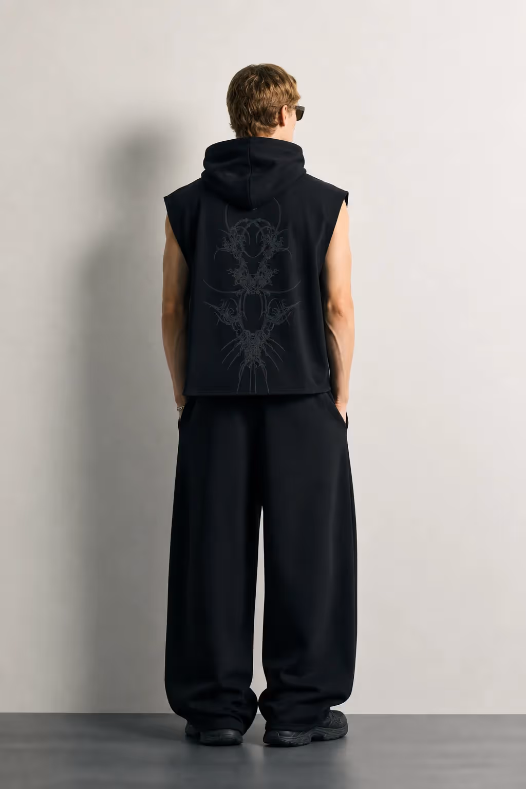 Rival Black Sleeveless Hoodie  image 5