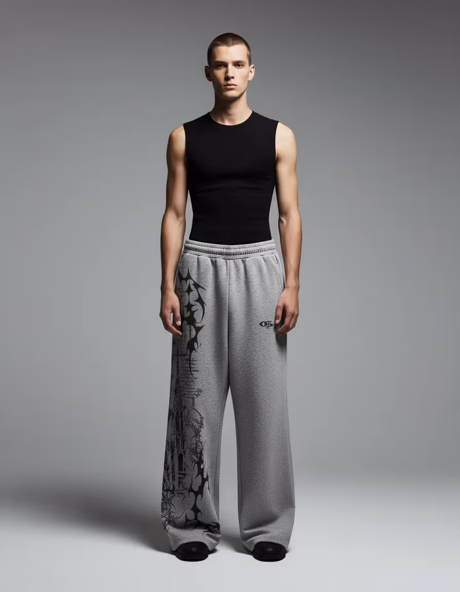 Scripture Grey Baggy Pants image 6