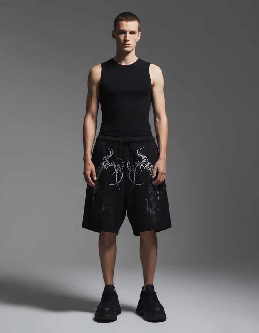 Sigil Black Unisex Shorts  image 3